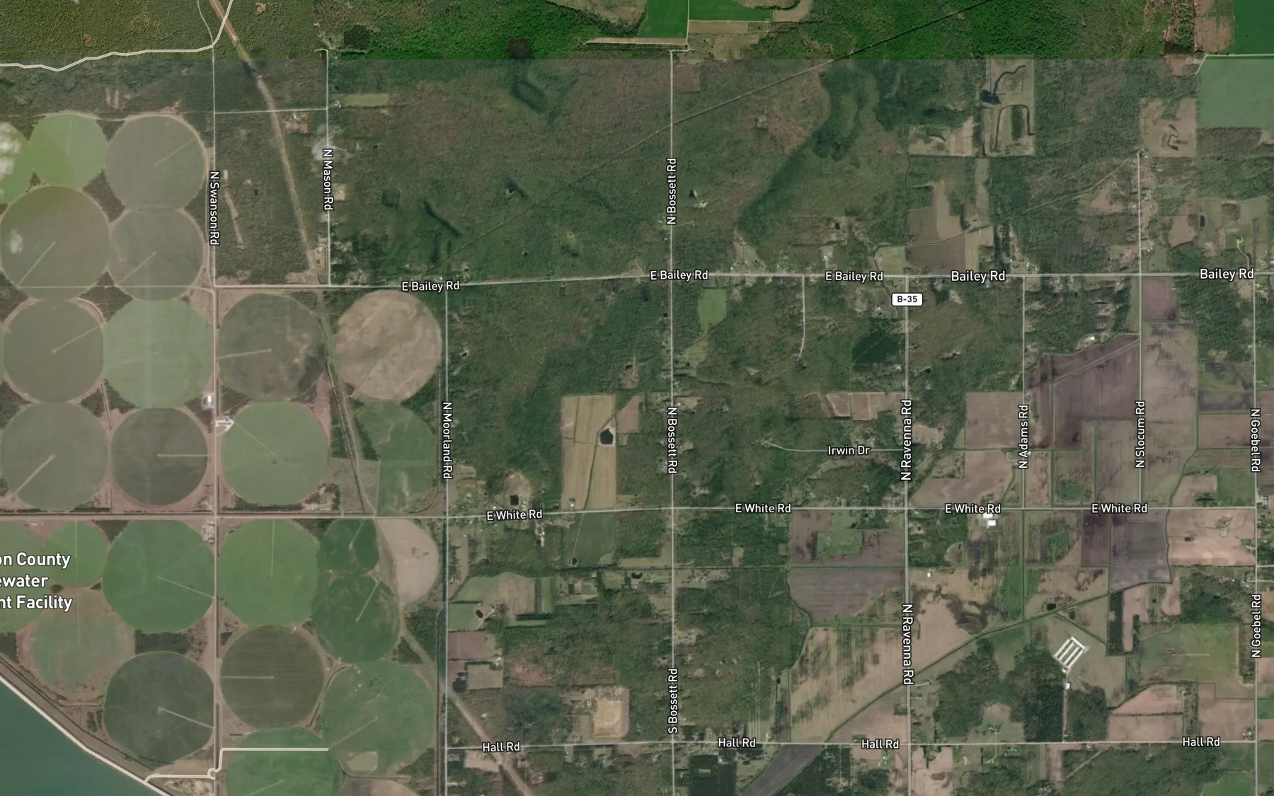 Satellite map of the Dailey Drain