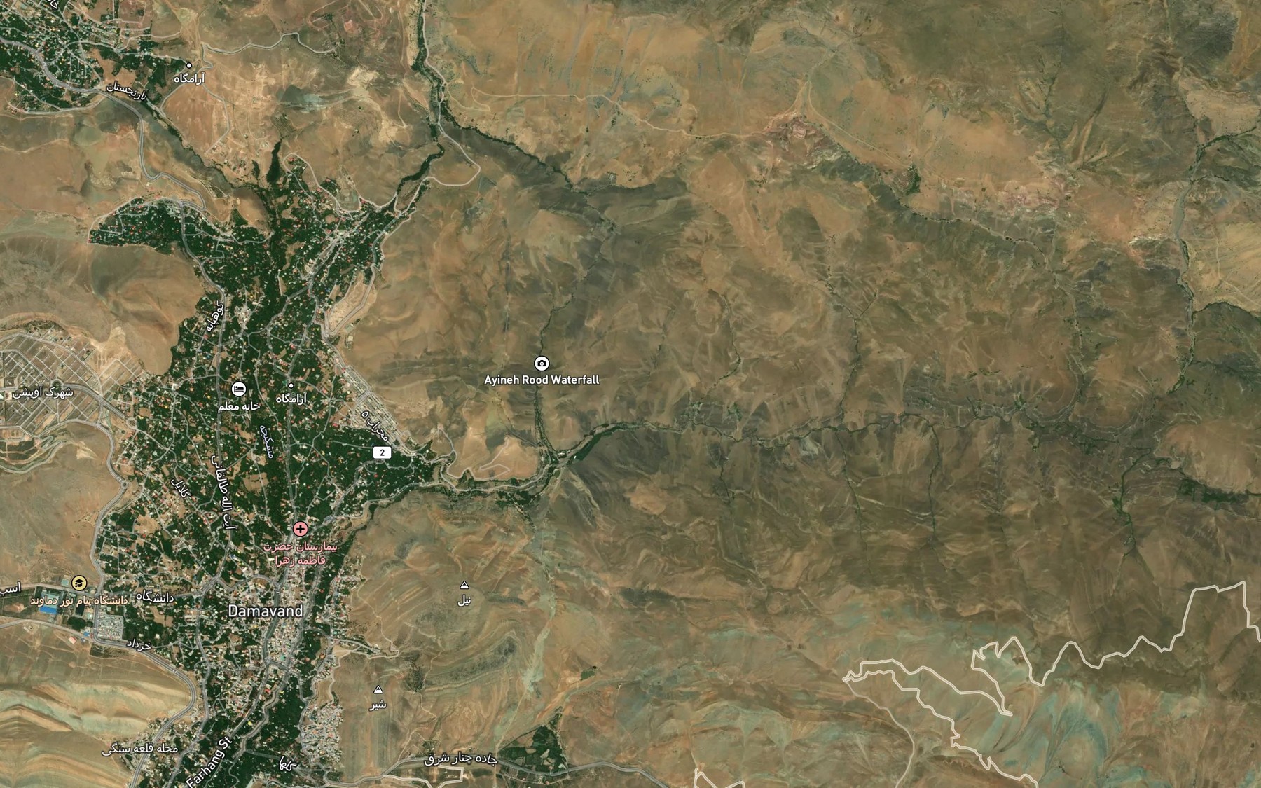 Satellite map of the Rudkhaneh-ye Tar