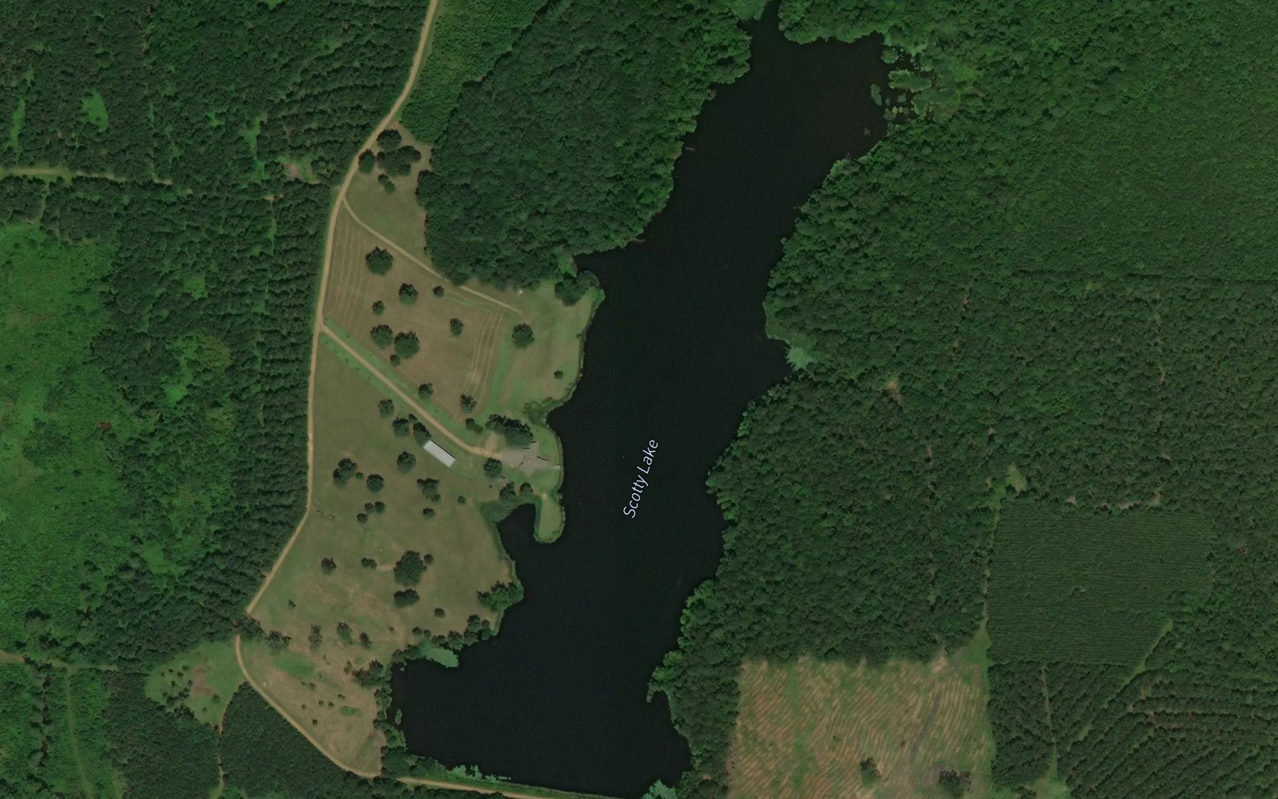 Satellite map of the Scotty Lake