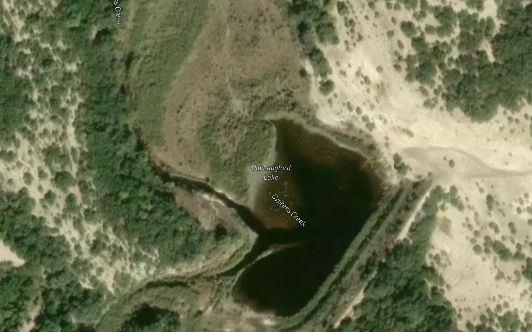 Satellite map of the Old Langford Lake