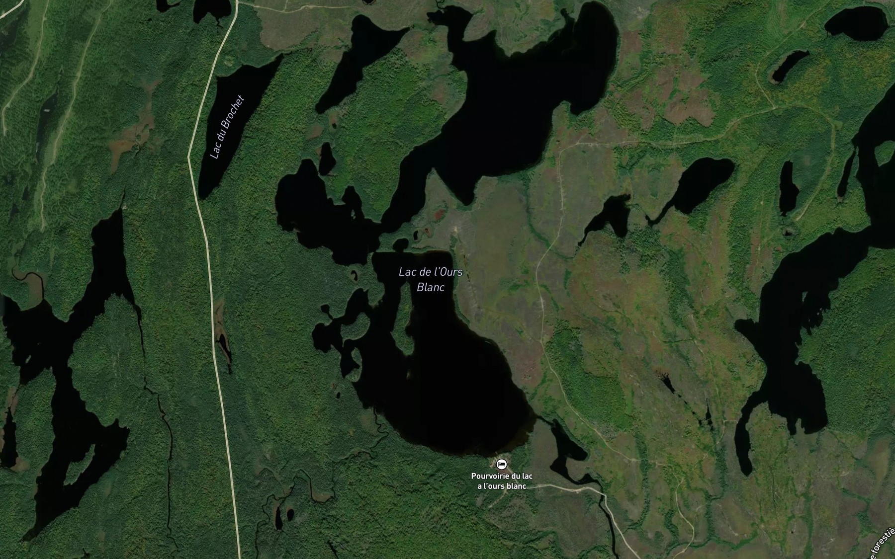 Satellite map of the Lac de l'Ours Blanc