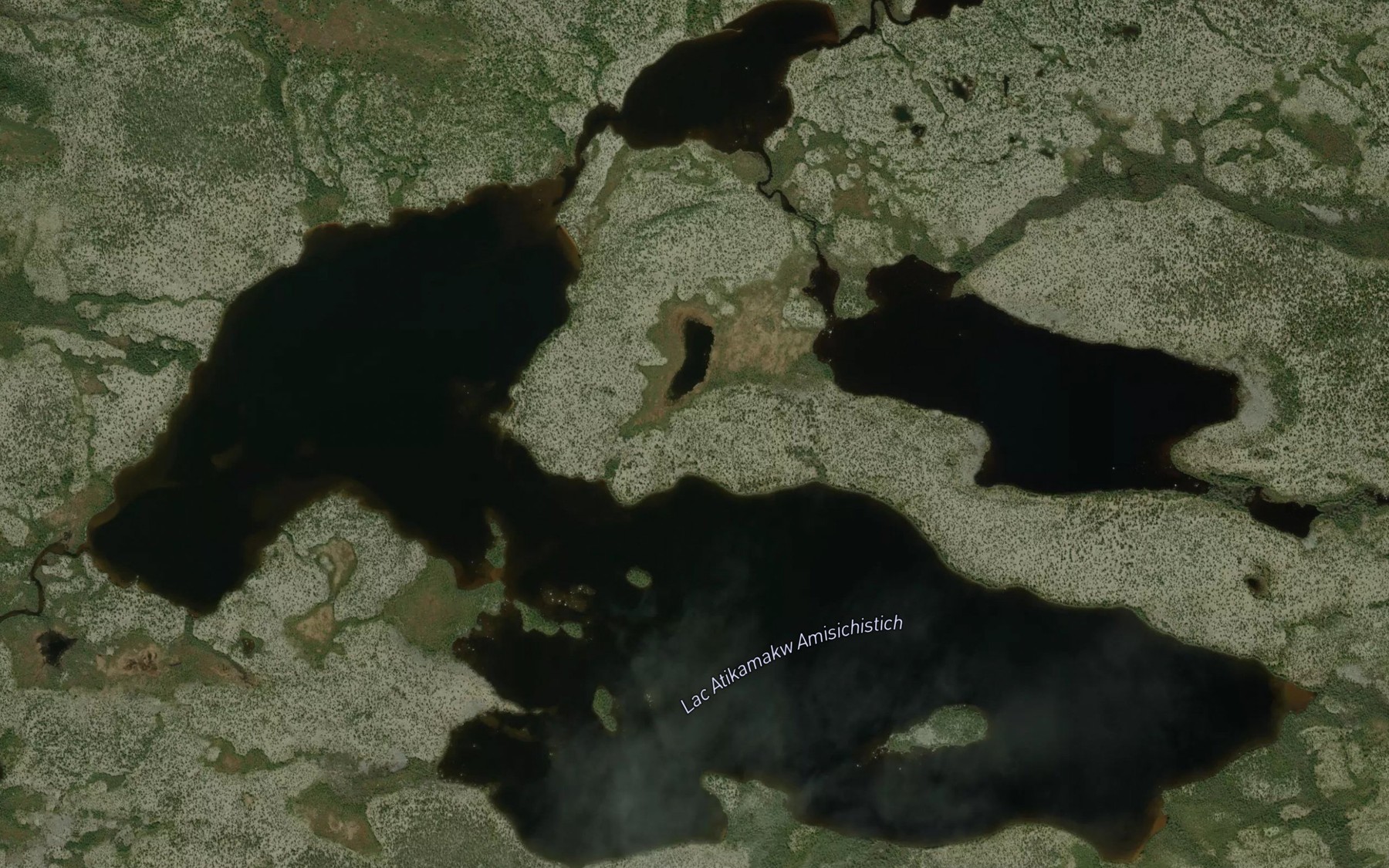Satellite map of the Lac Atikamakw Amisichistich