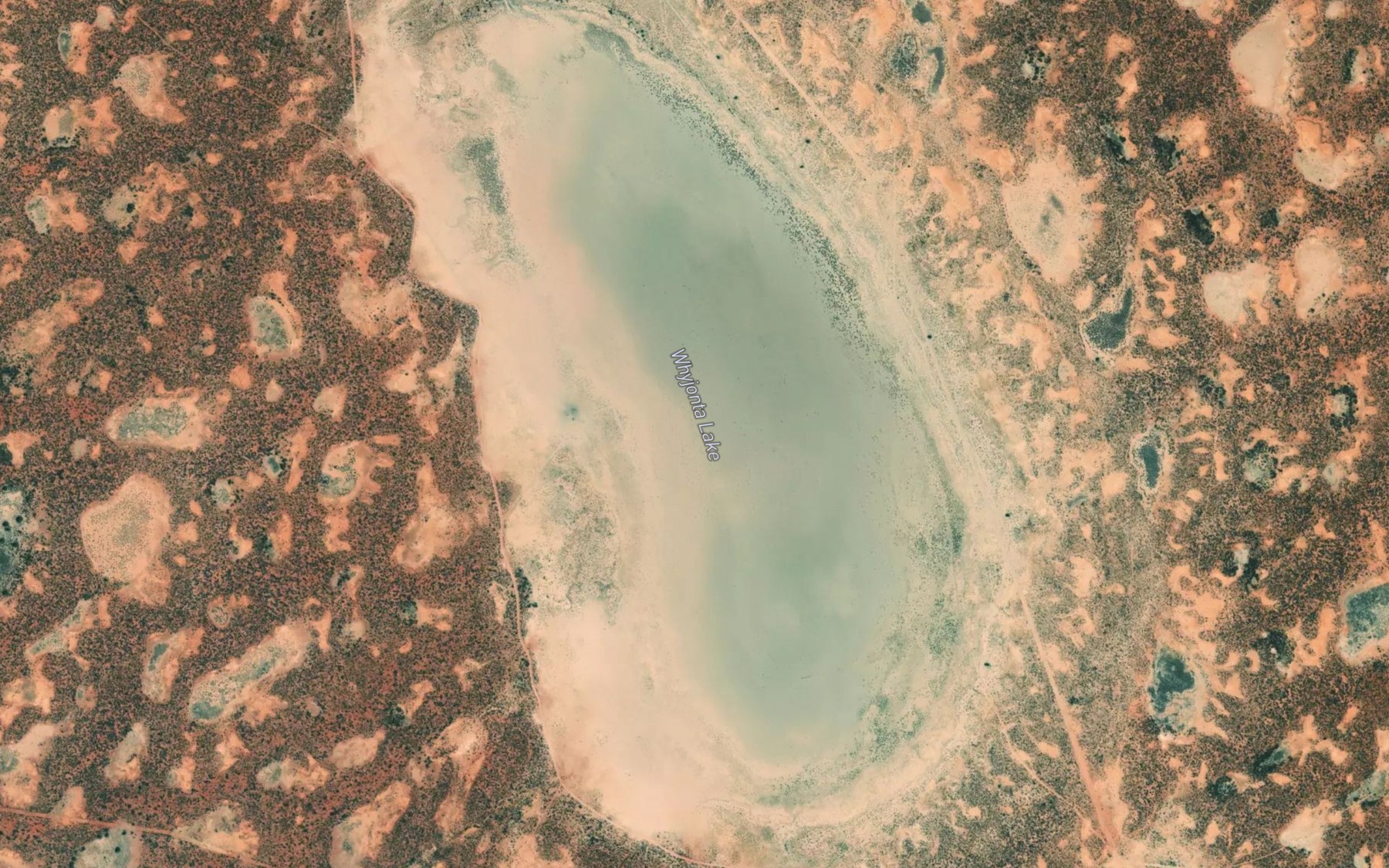 Satellite map of the Whyjonta Lake