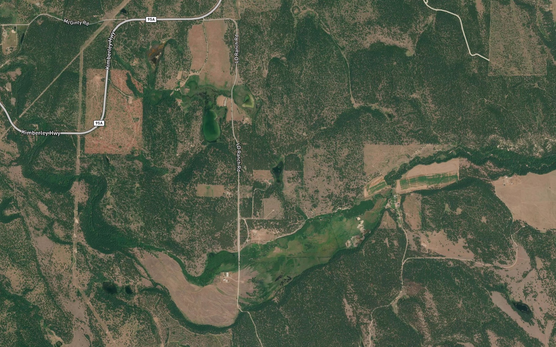 Satellite map of the Bartholomew Lake