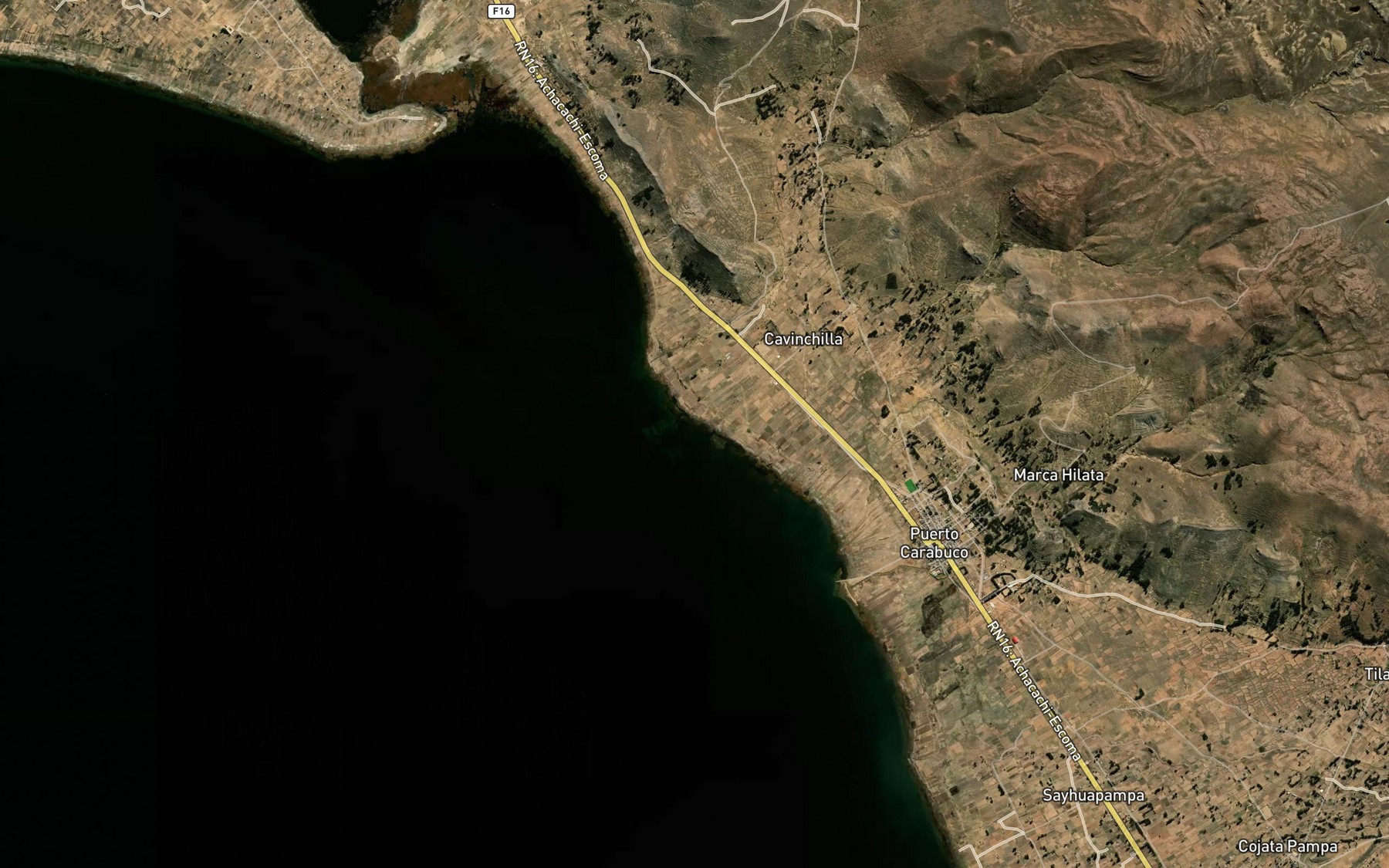 Satellite map of the Rio Guanaquena