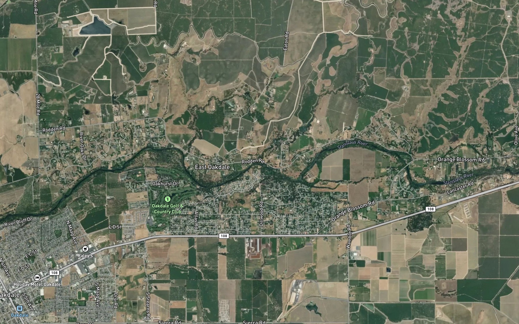 Satellite map of the Lesnini Creek