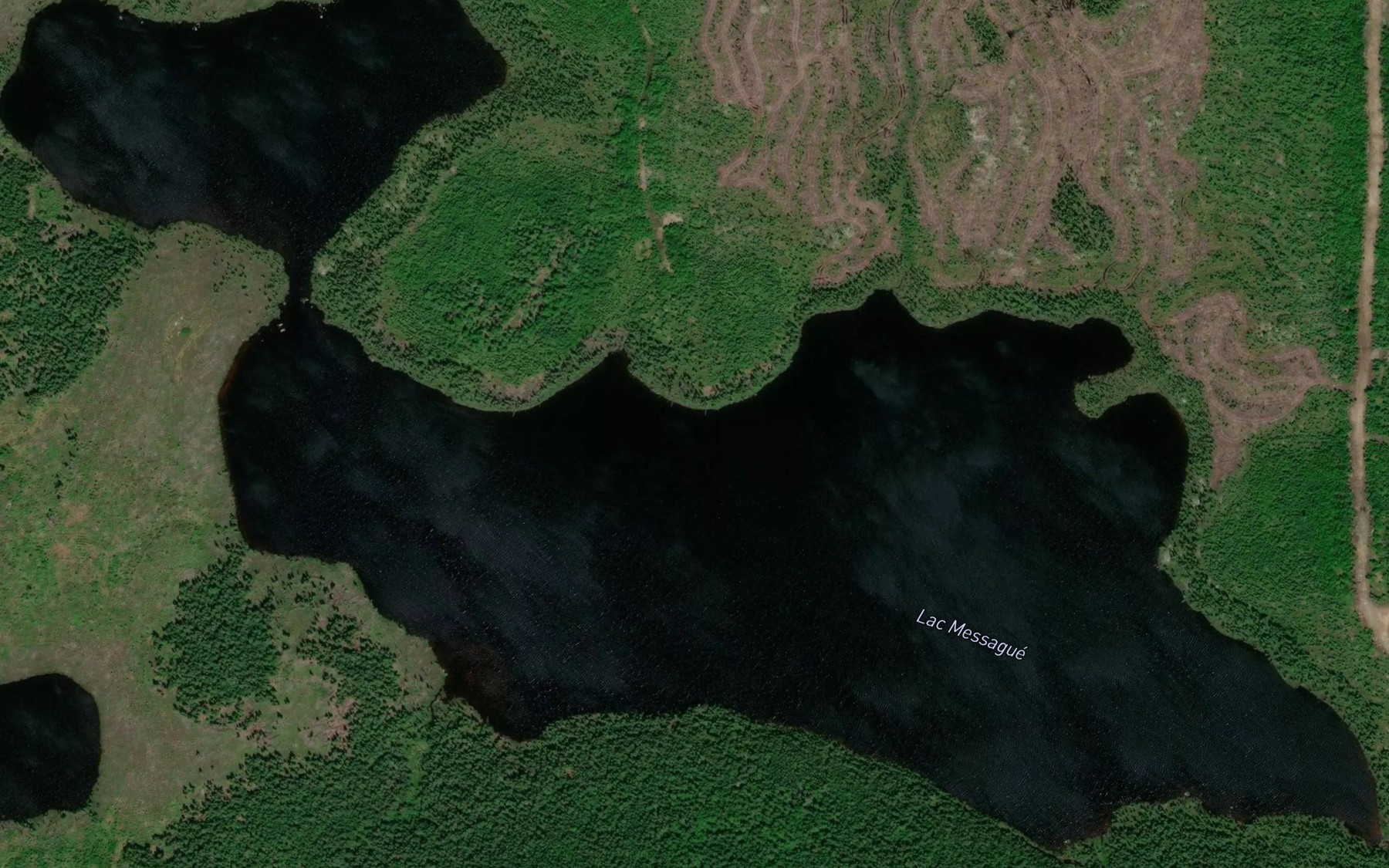Satellite map of the Lac Messague