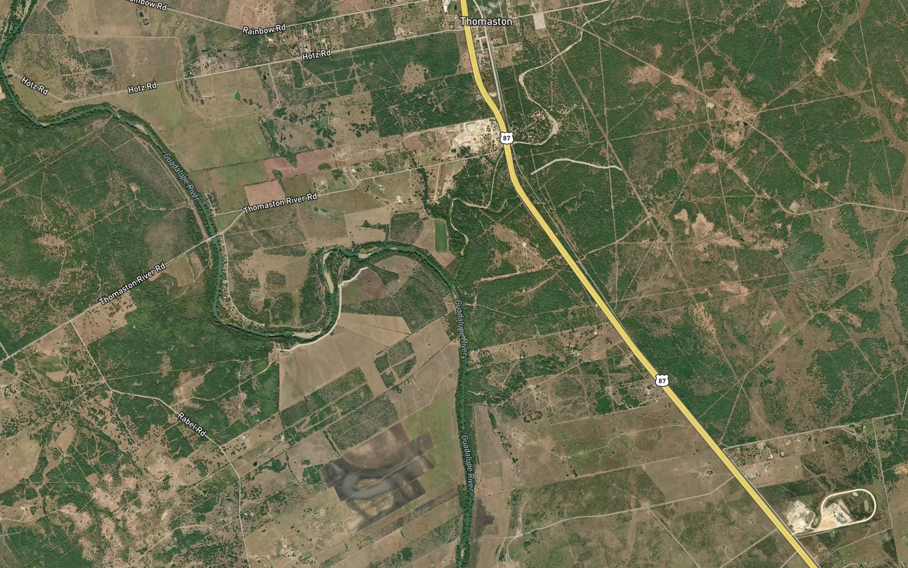 Satellite map of the Price Creek