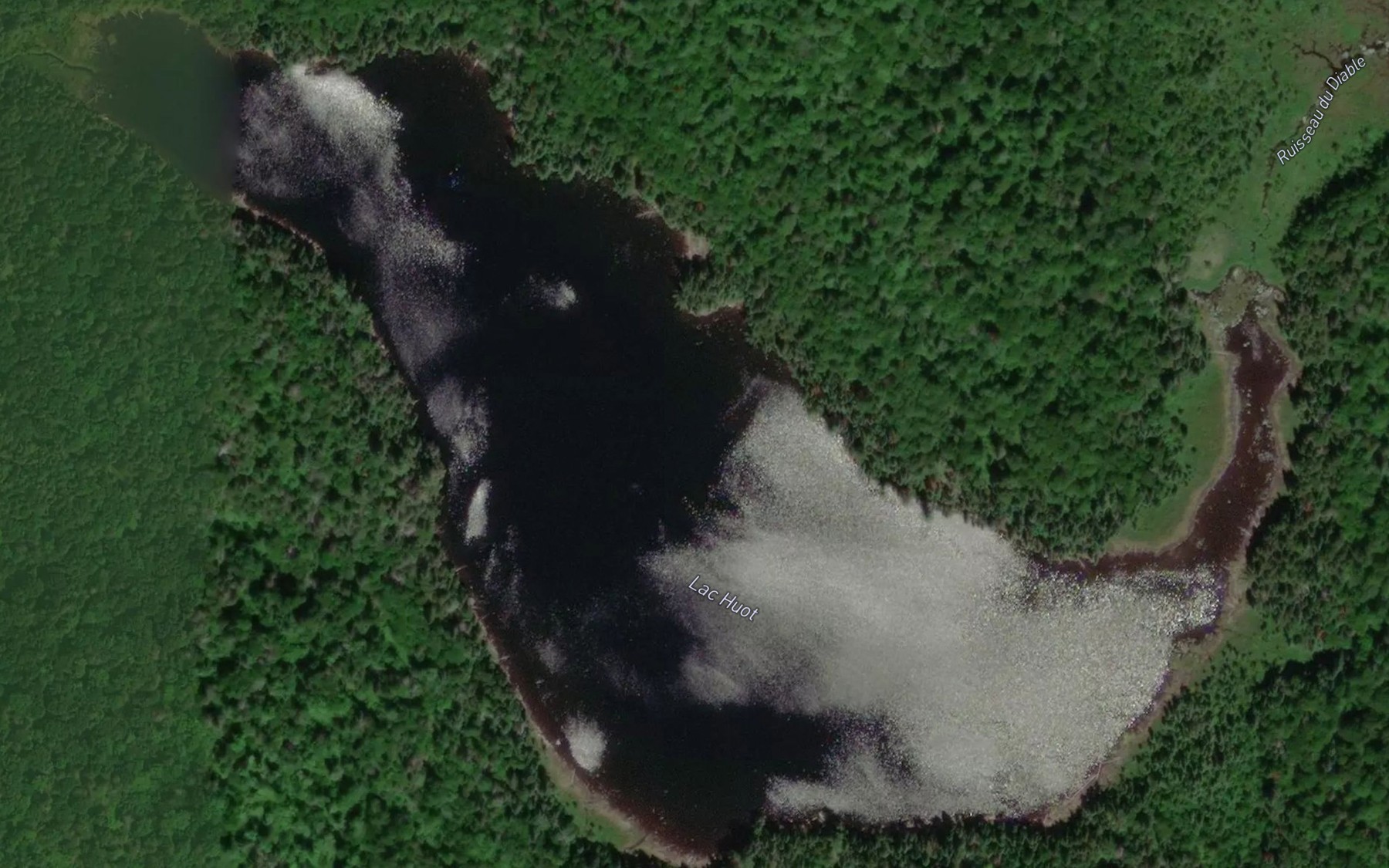 Satellite map of the Lac Huot