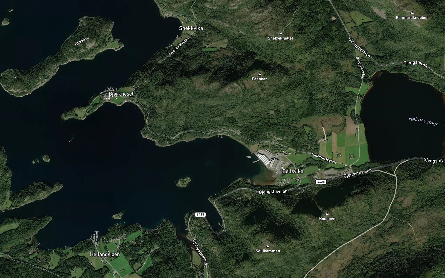 Satellite map of the Oldervika