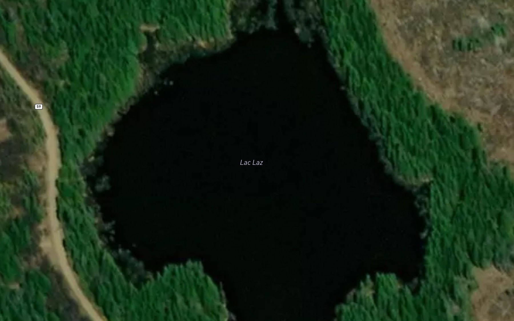 Satellite map of the Lac Laz