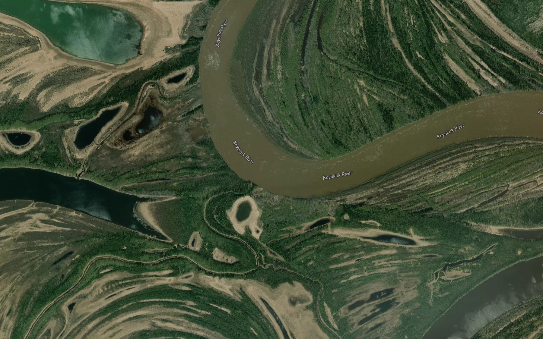 Satellite map of the Nigatuk Creek