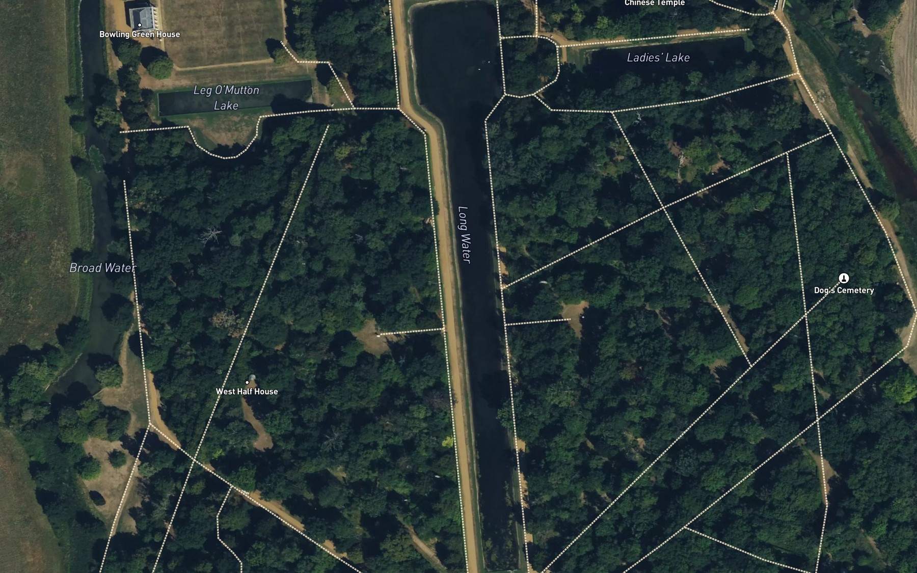 Satellite map of the Long Canal