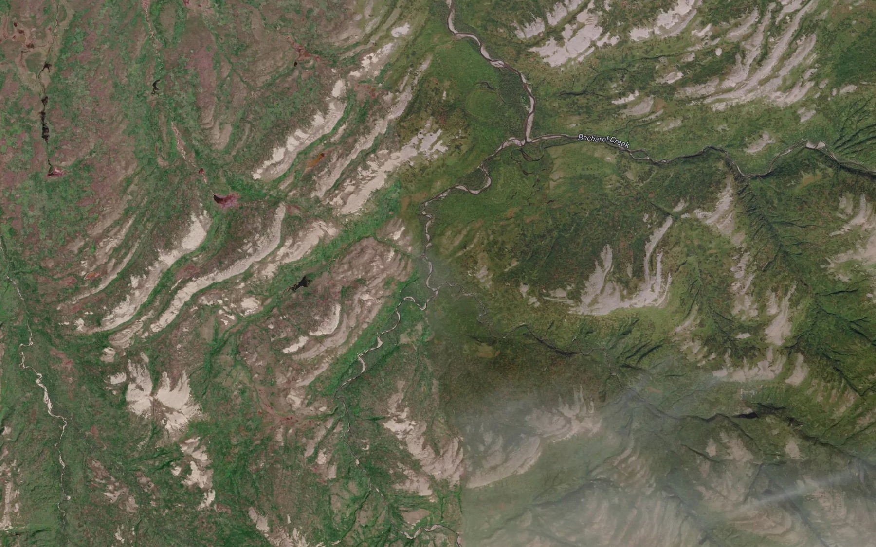Satellite map of the Sulphur Creek