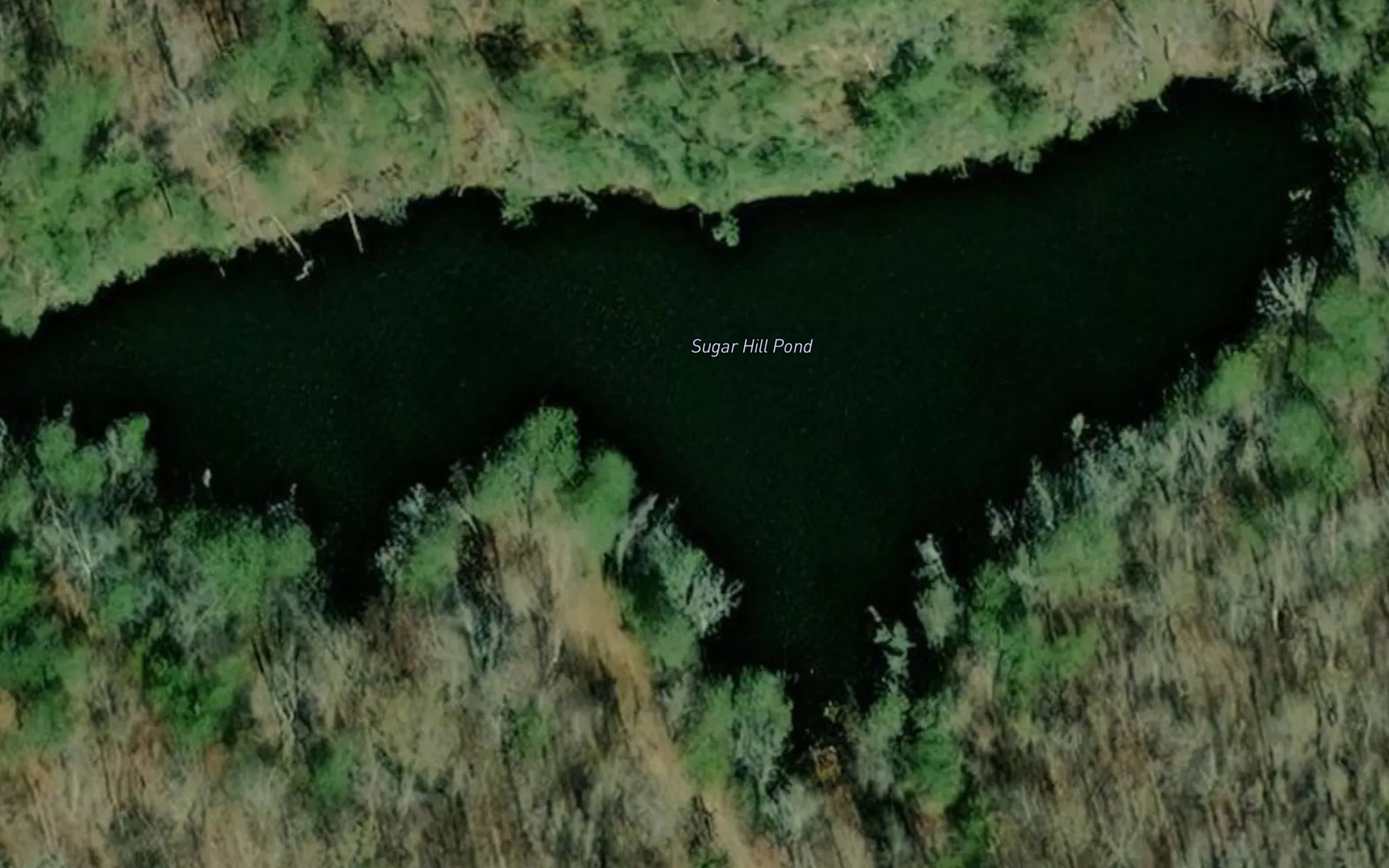 Satellite map of the Sugar Hill Pond