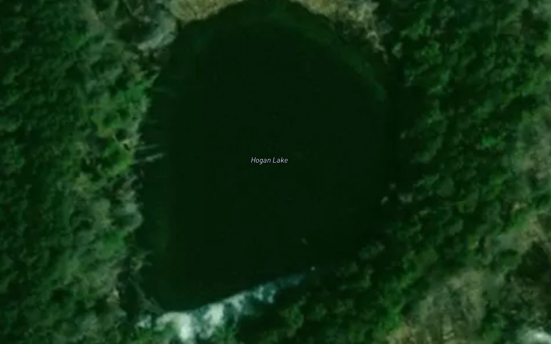 Satellite map of the Hogan Lake