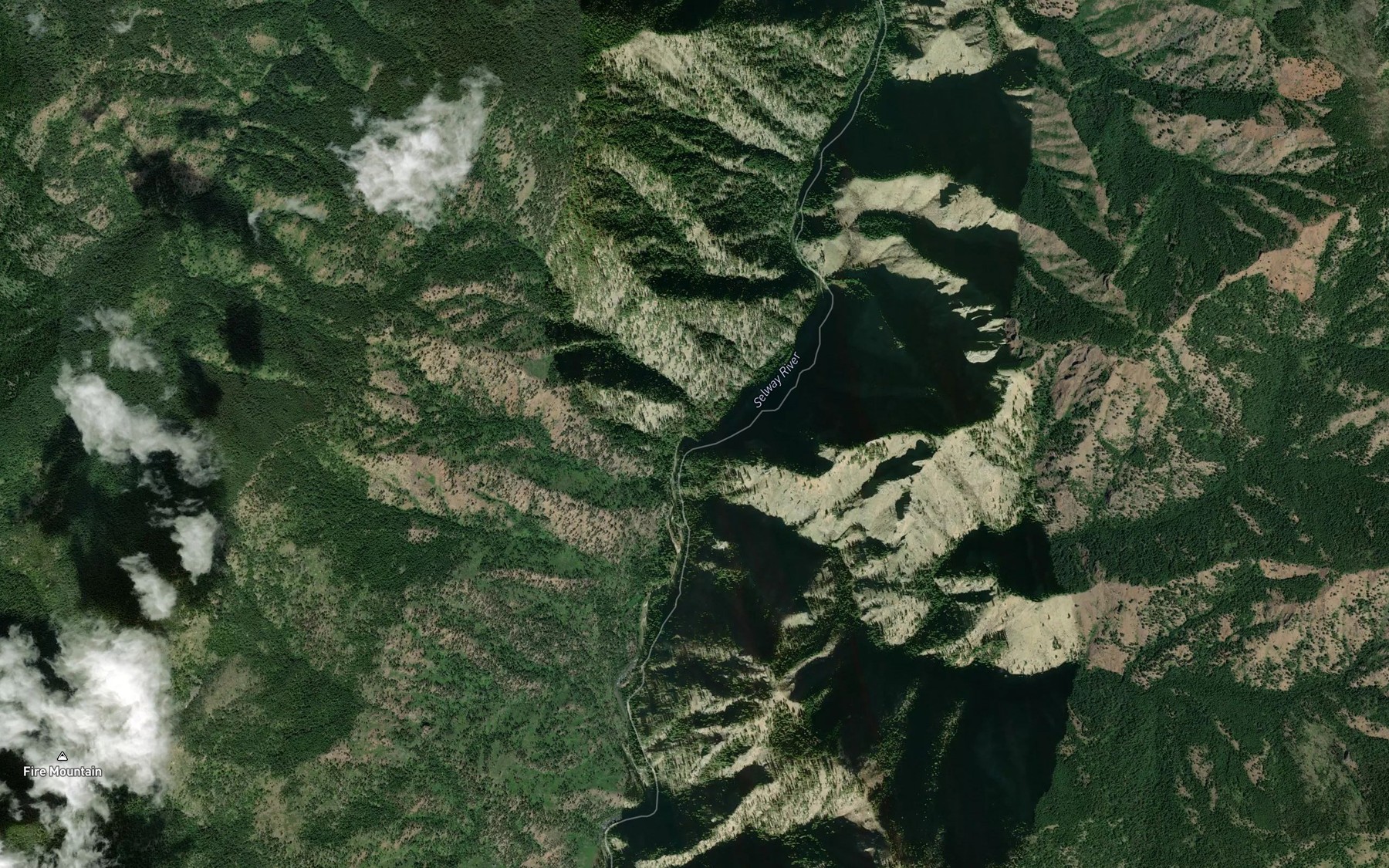 Satellite map of the Little Creek