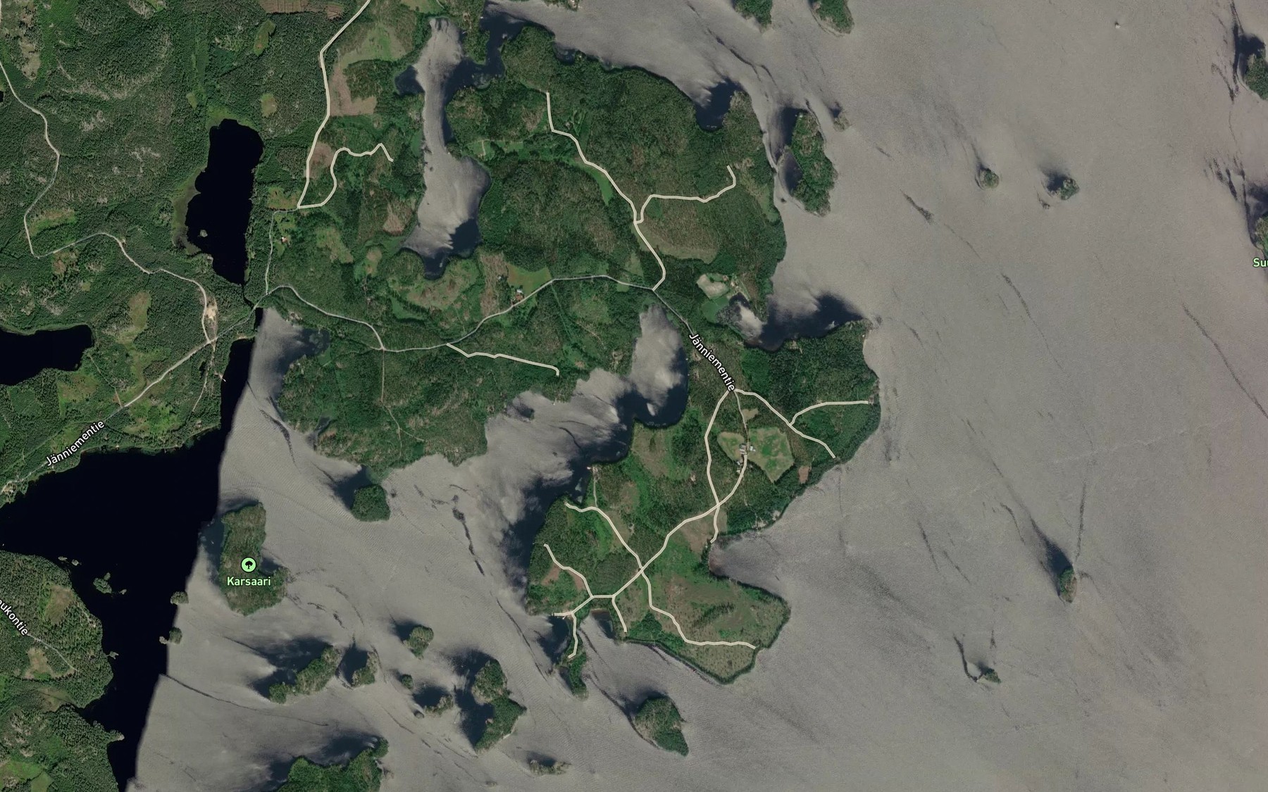 Satellite map of the Puinoslahti