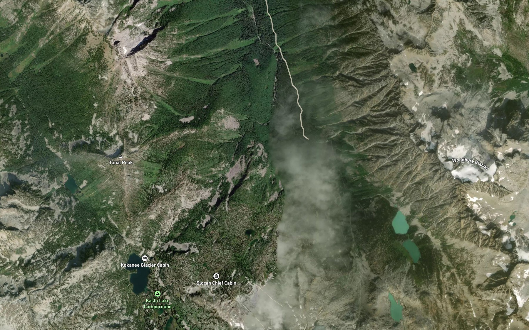 Satellite map of the Joker Creek