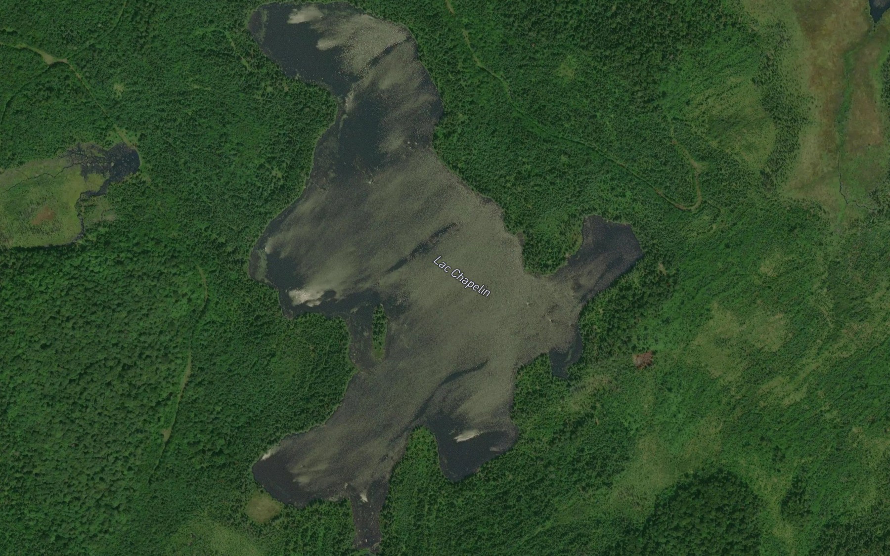 Satellite map of the Lac Chapelin