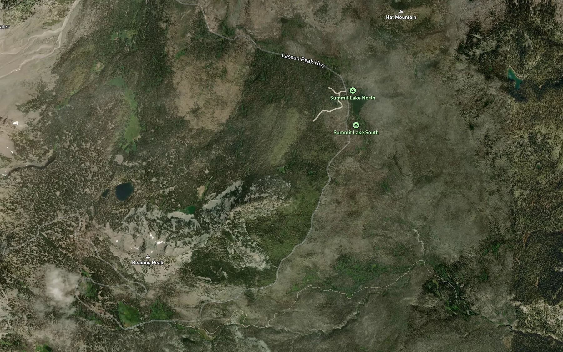 Satellite map of the Cascade Springs