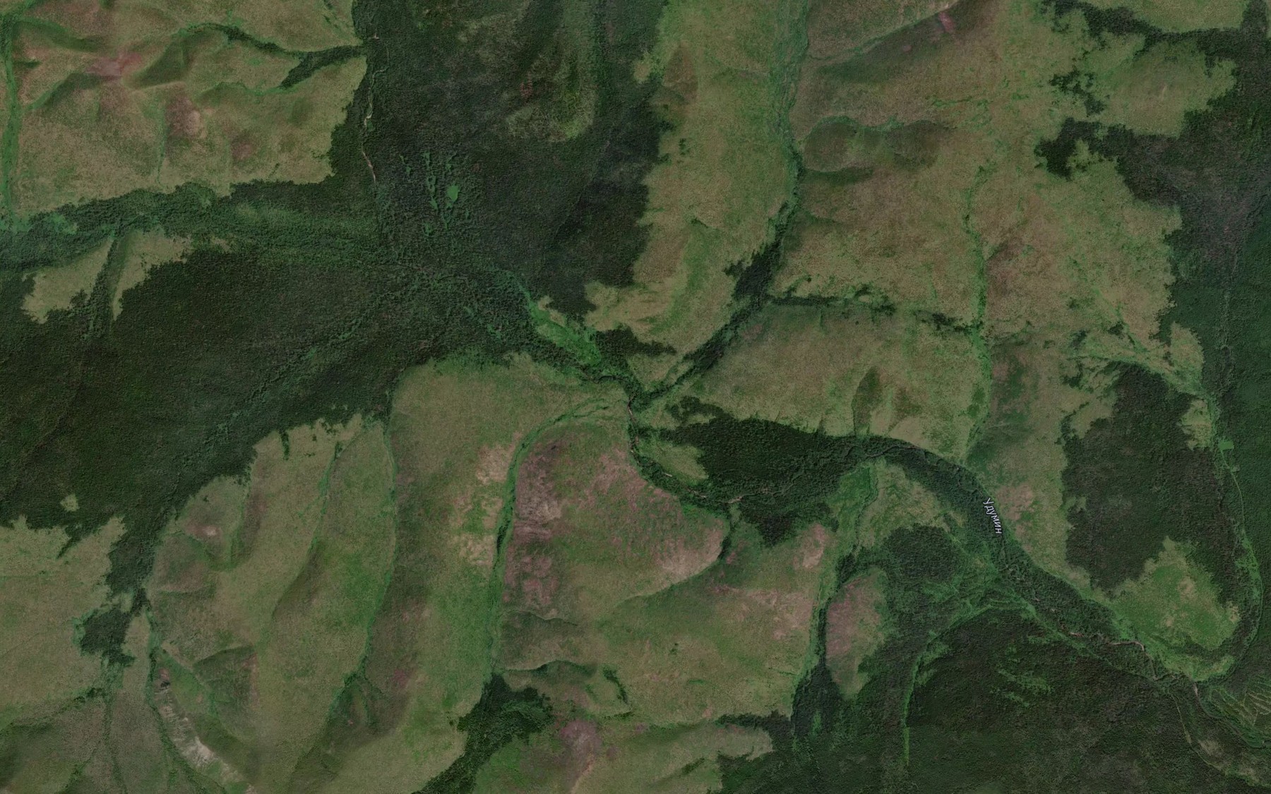 Satellite map of the Chechen