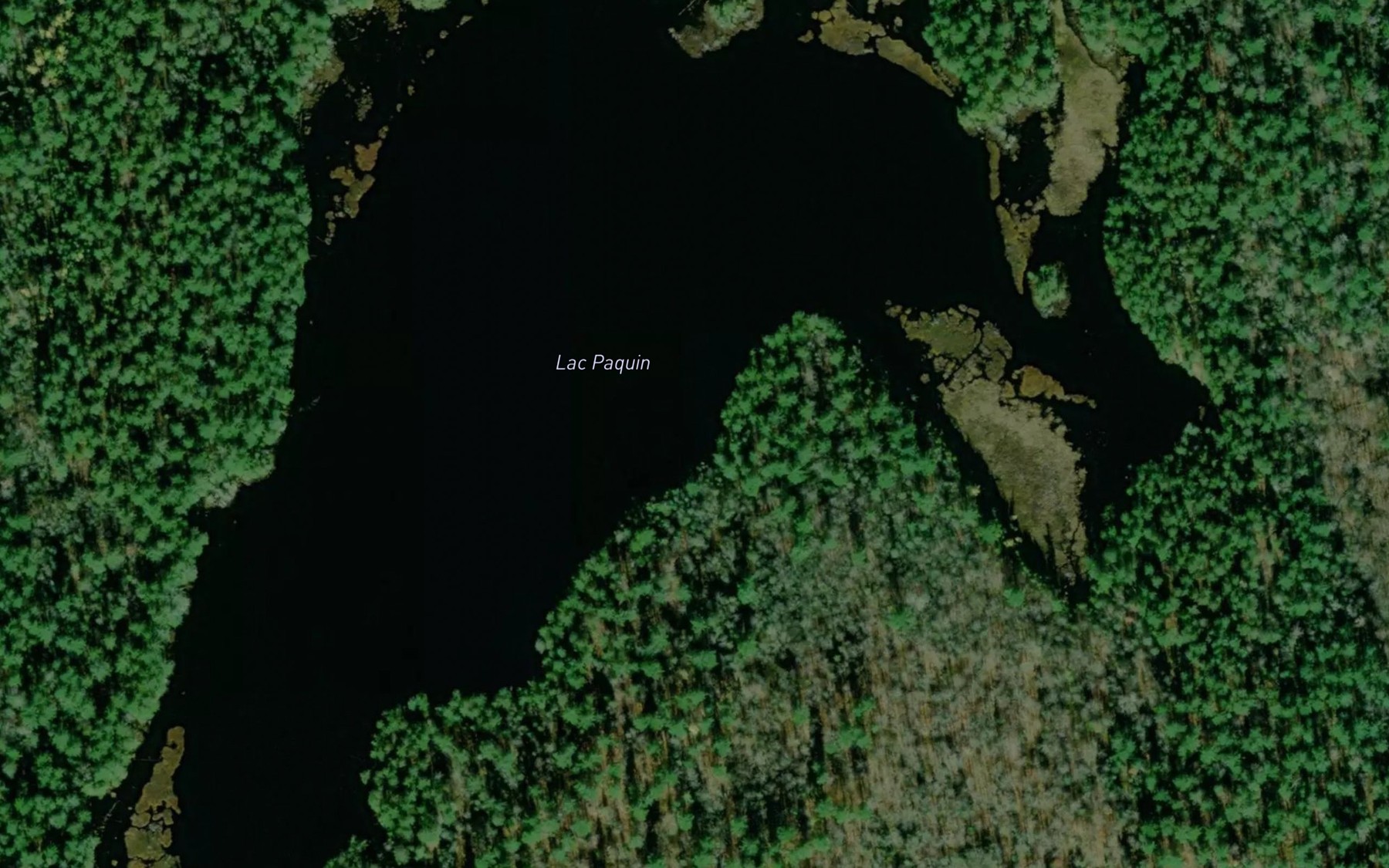 Satellite map of the Lac Paquin