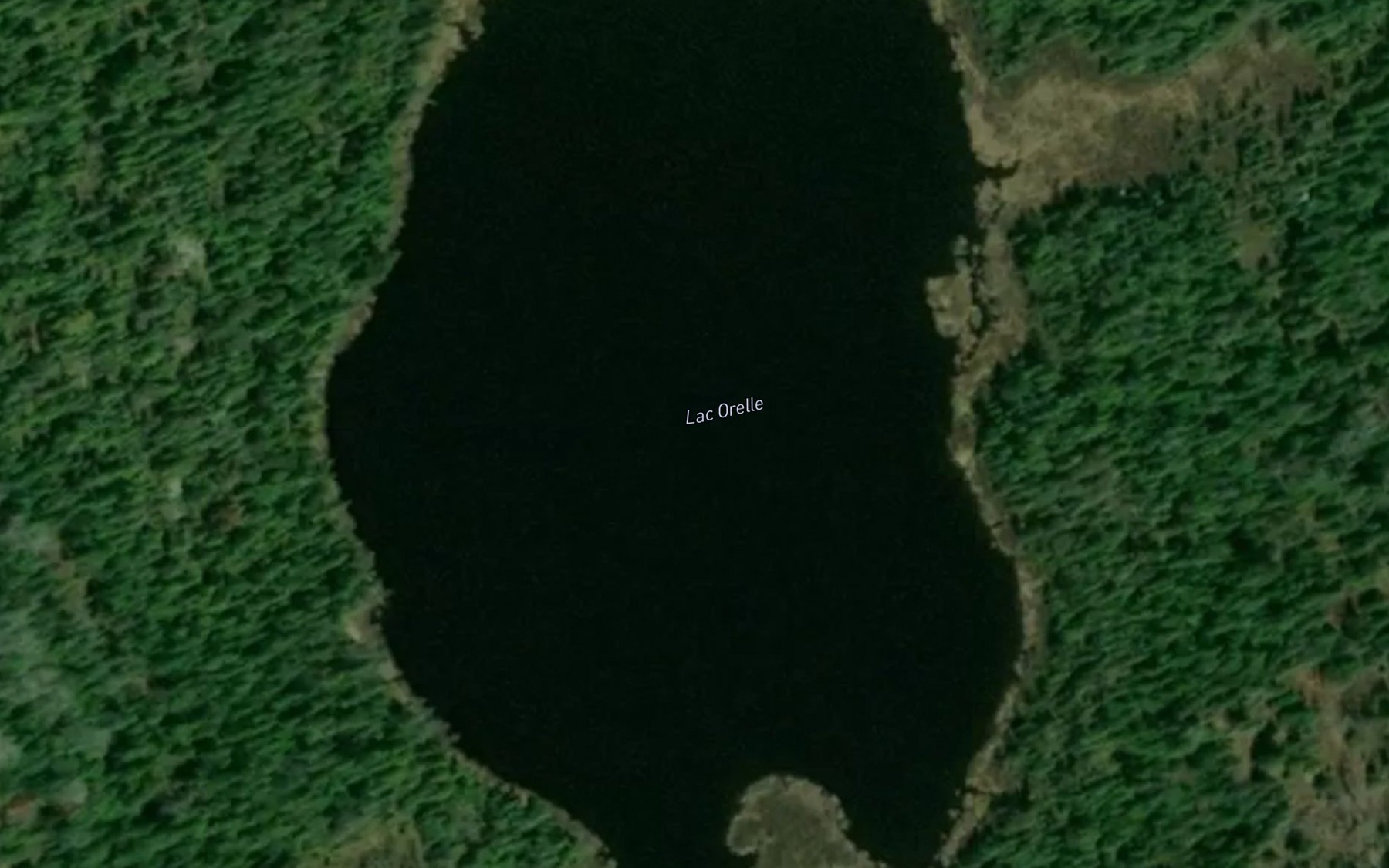 Satellite map of the Lac Orelle