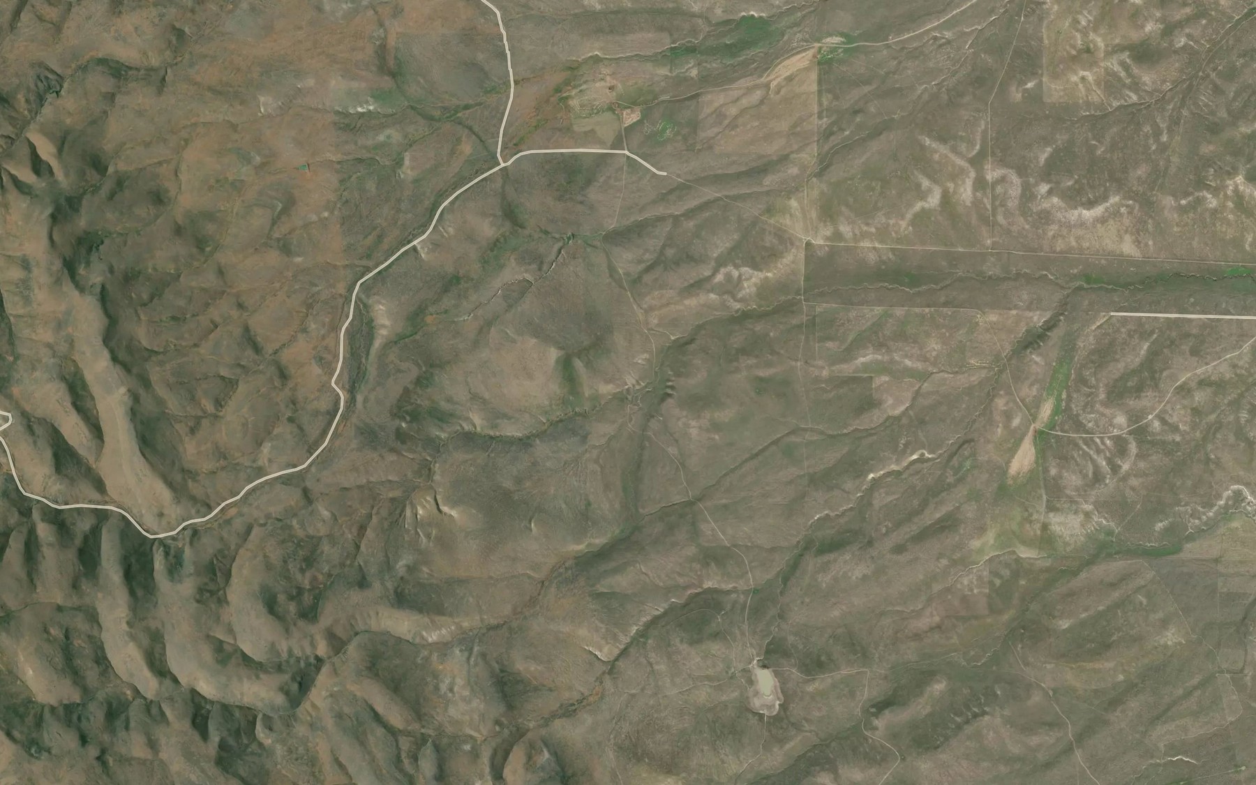 Satellite map of the Willow Creek Reservoir Four