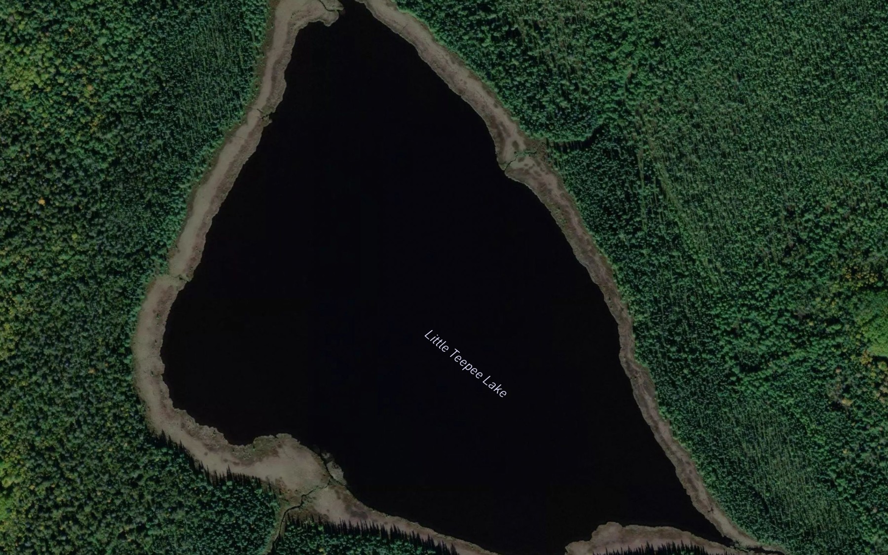 Satellite map of the Little Teepee Lake
