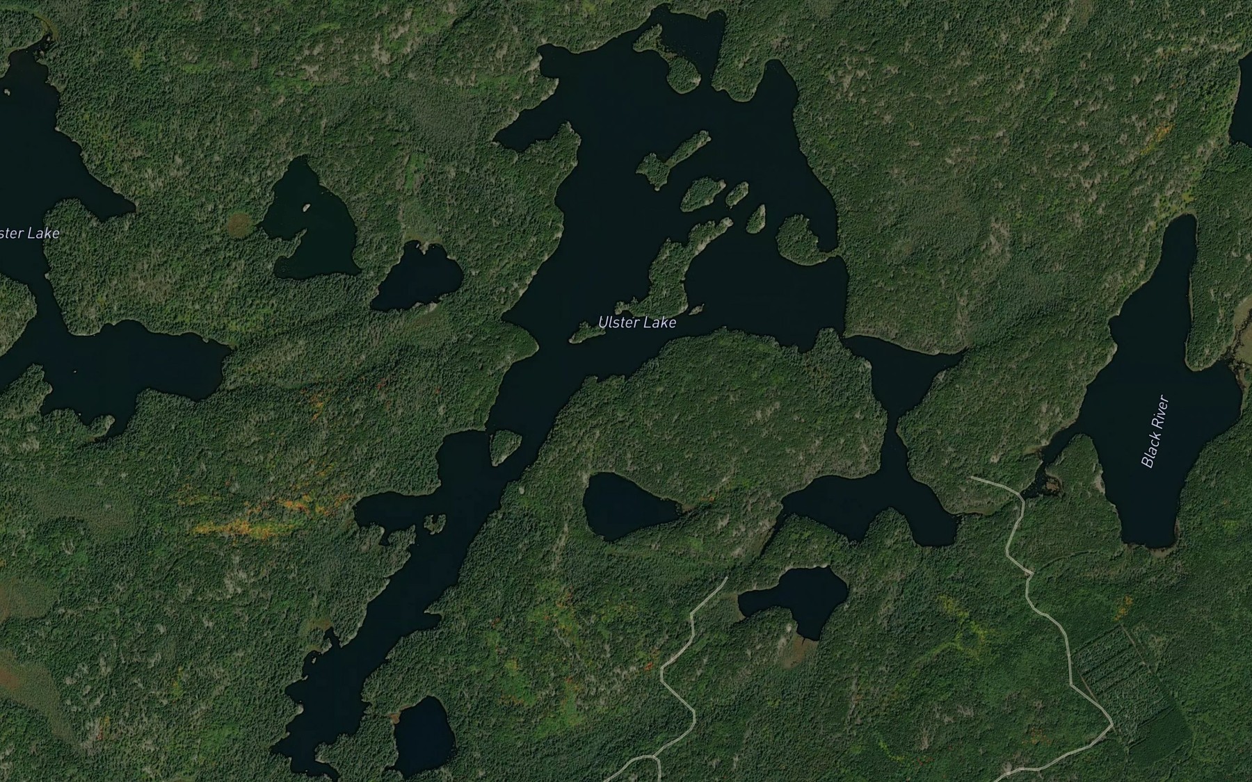 Satellite map of the Ulster Lake