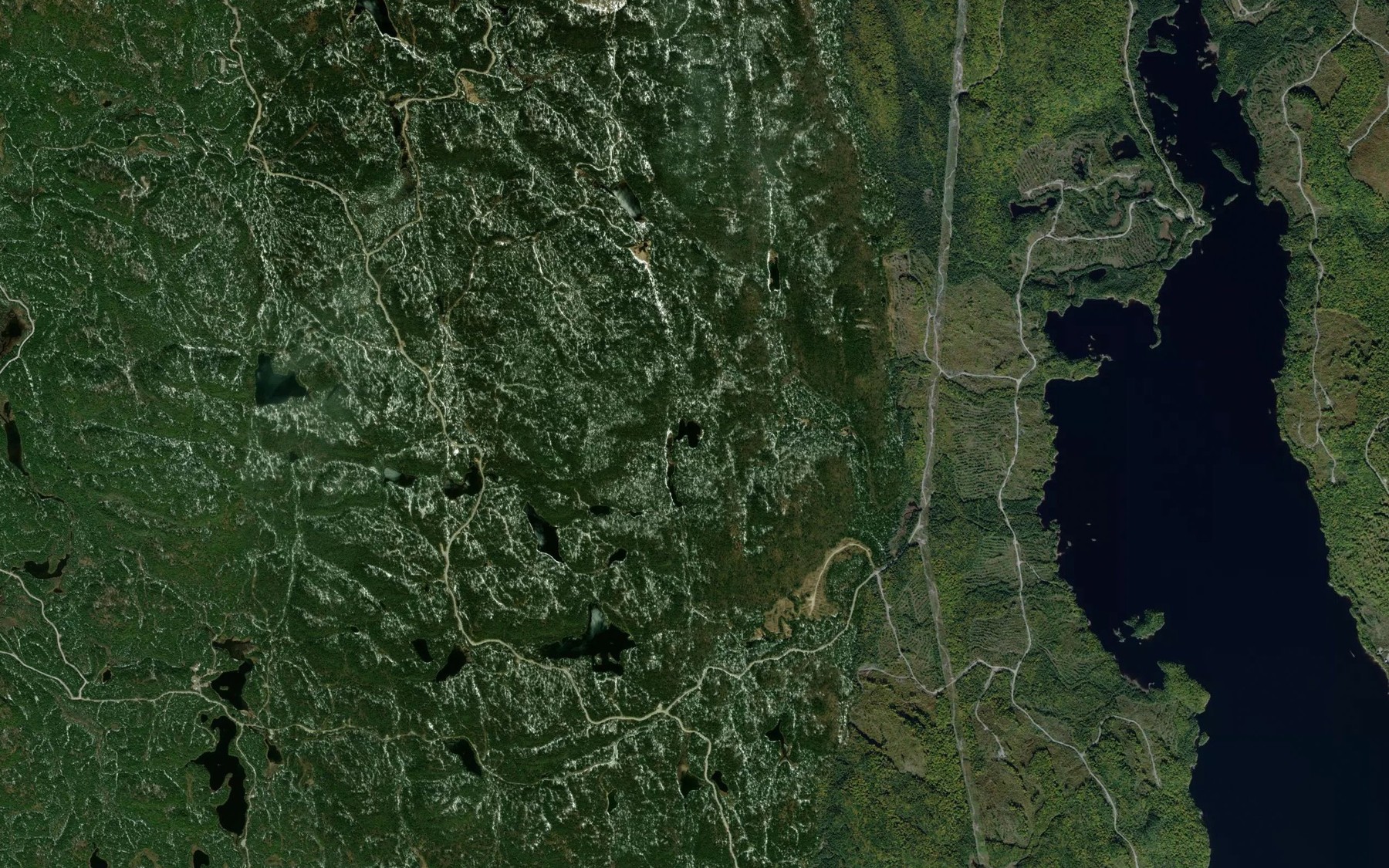 Satellite map of the Lac Martel