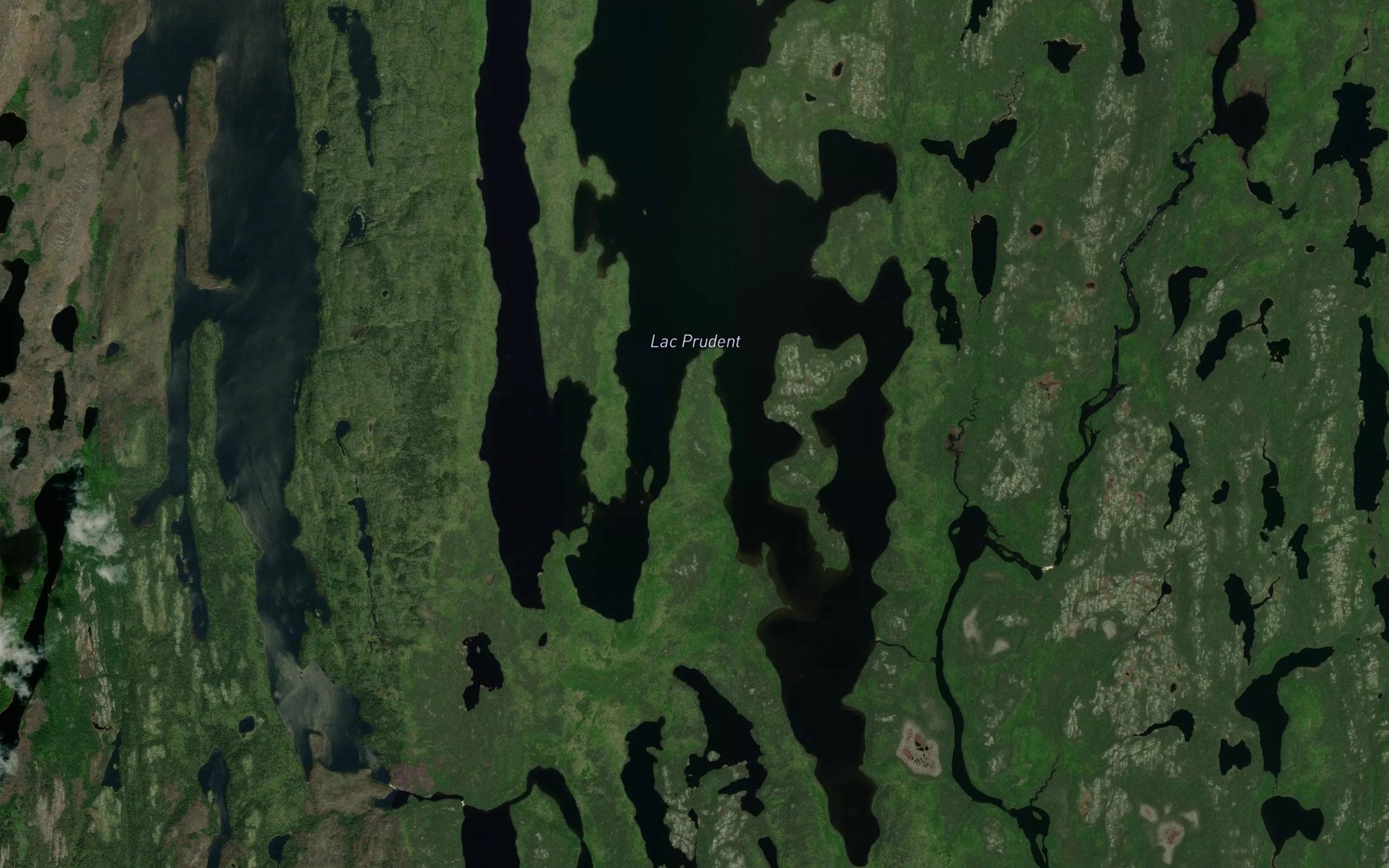 Satellite map of the Lac Prudent