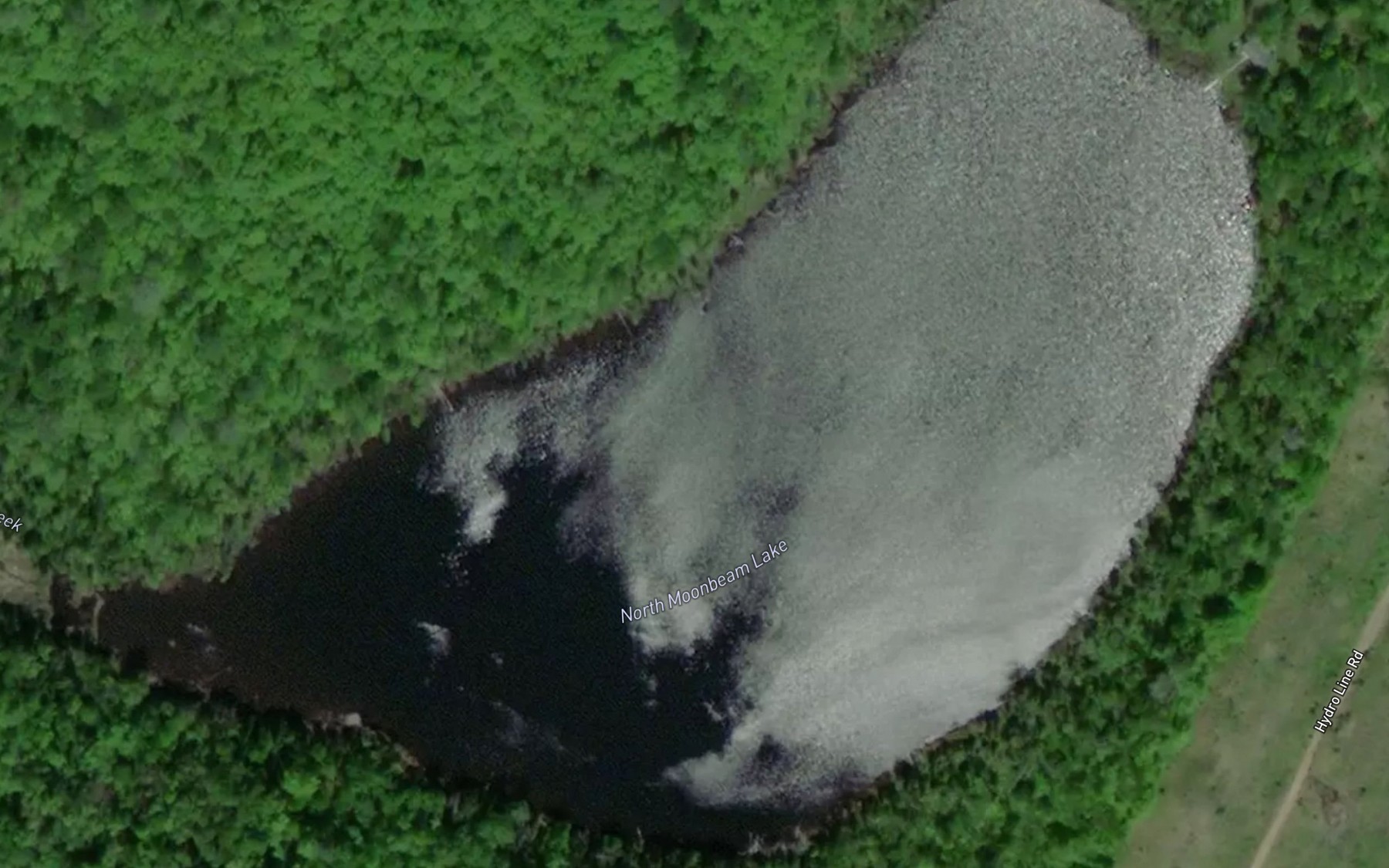 Satellite map of the North Moonbeam Lake