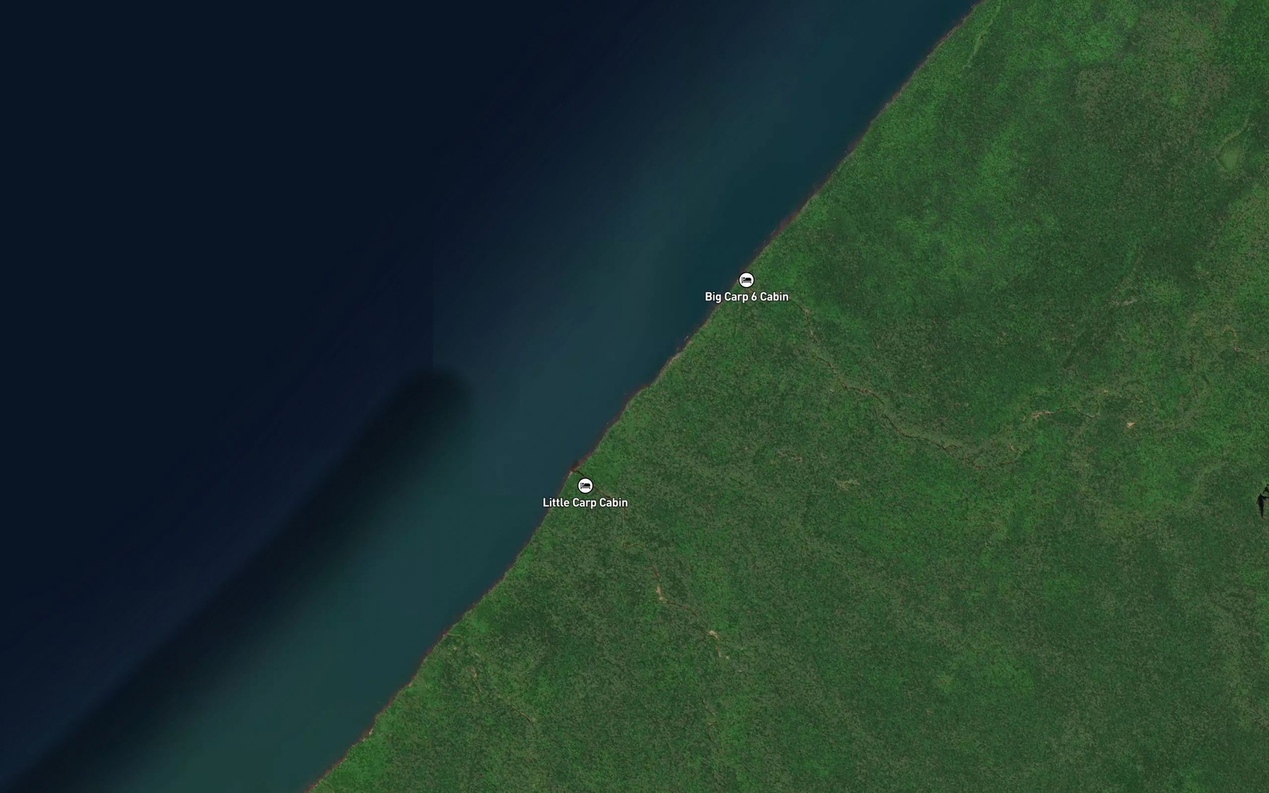 Satellite map of the Toledo Creek