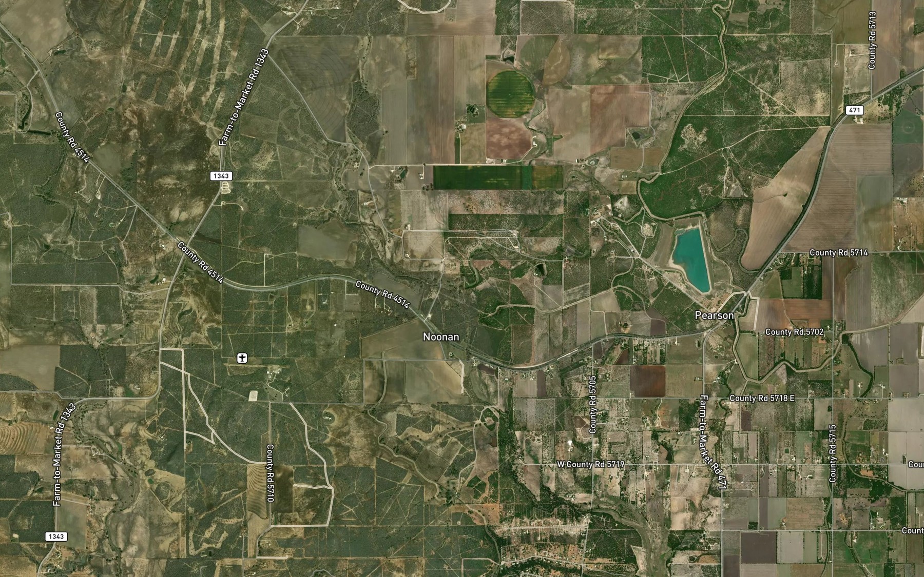 Satellite map of the Goose Creek
