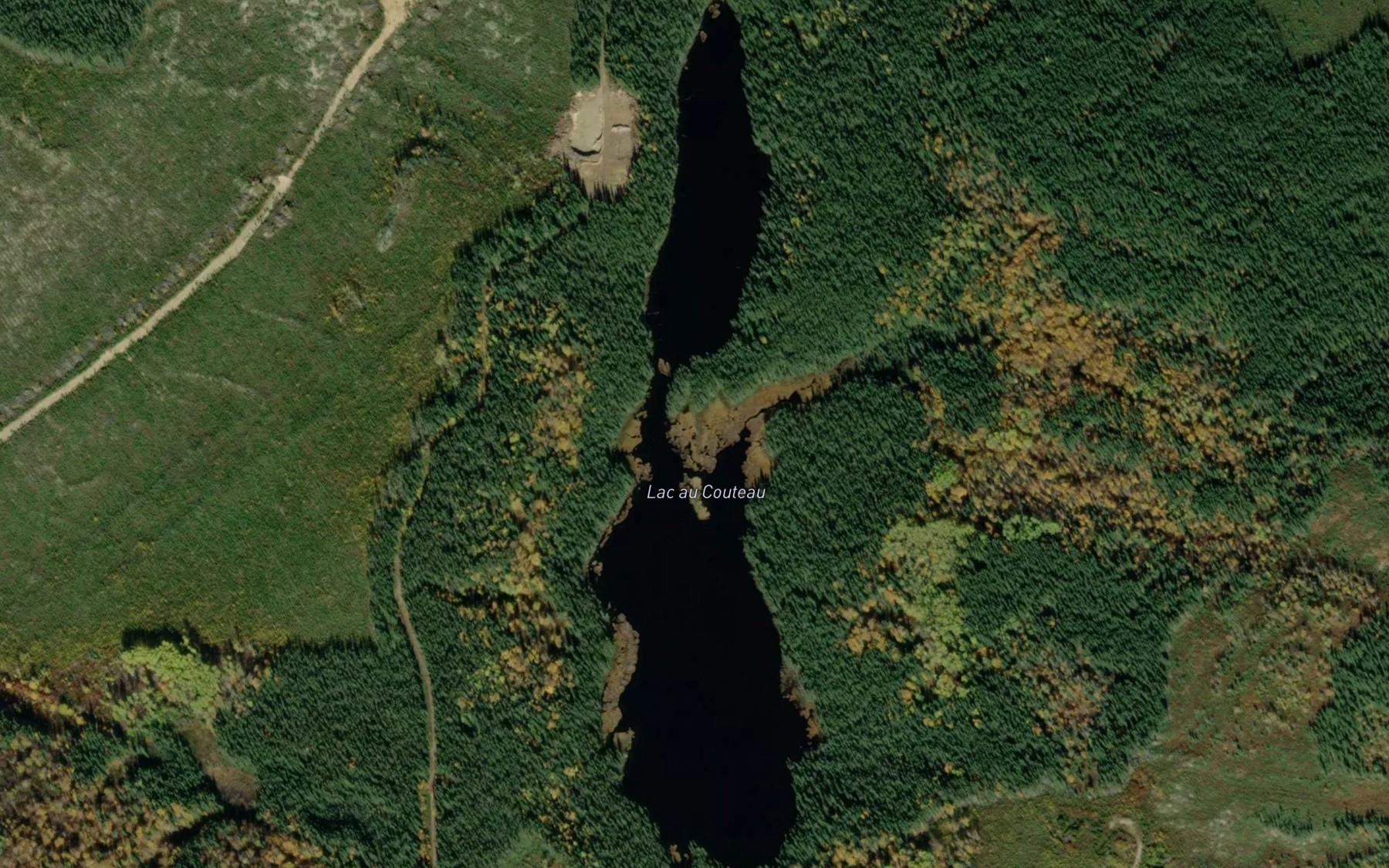 Satellite map of the Lac au Couteau
