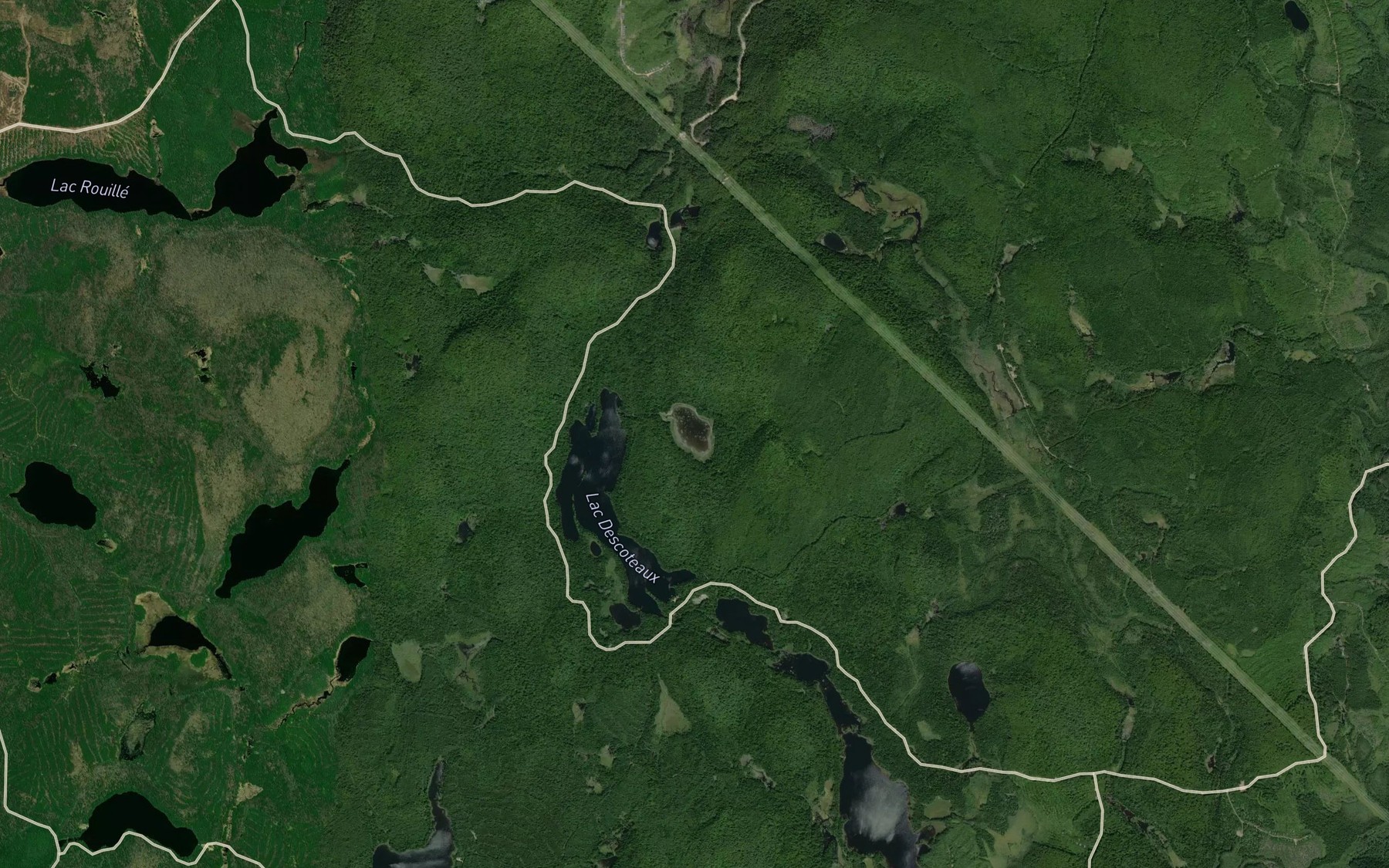 Satellite map of the Lac des Iris