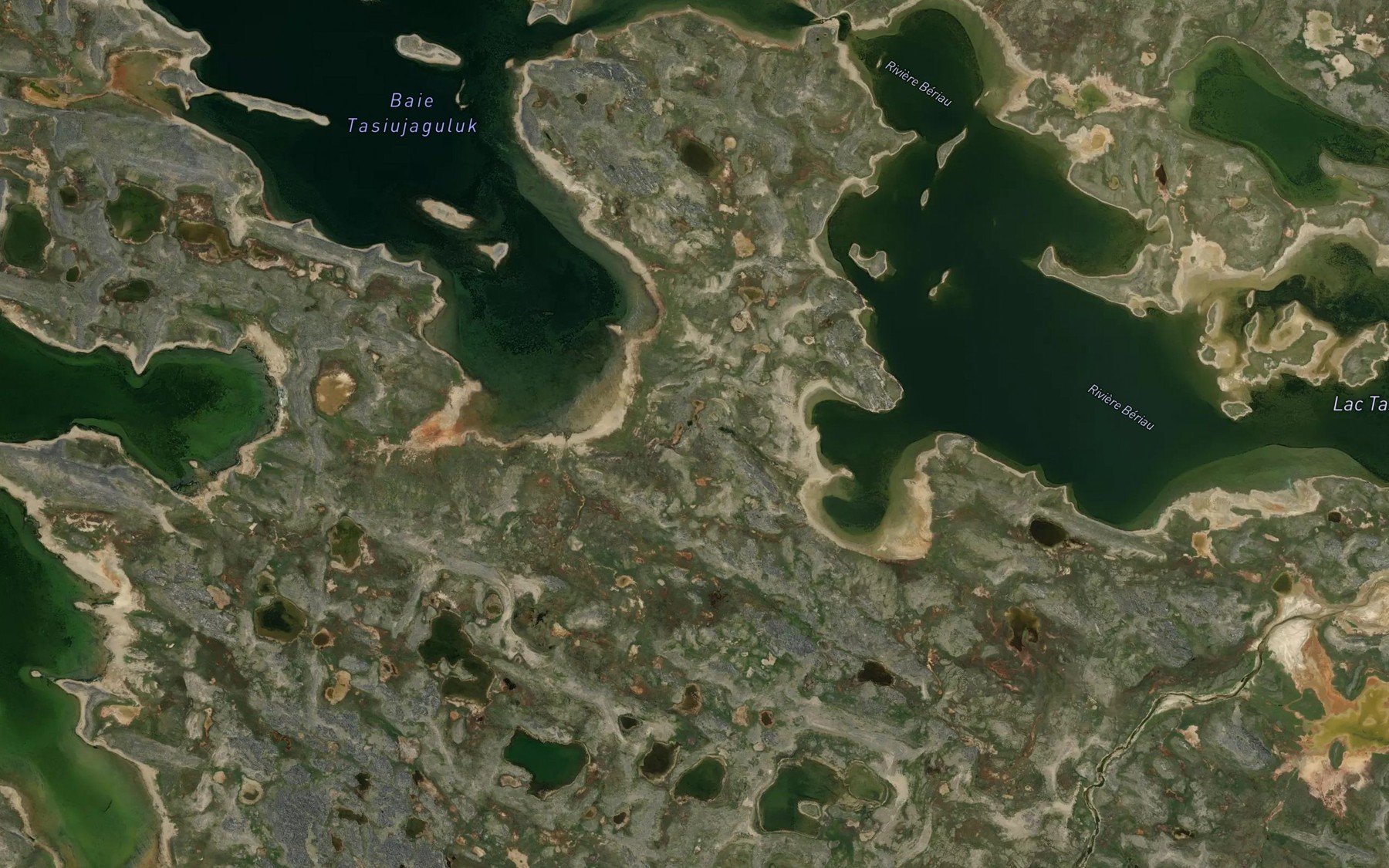 Satellite map of the Riviere Beriau