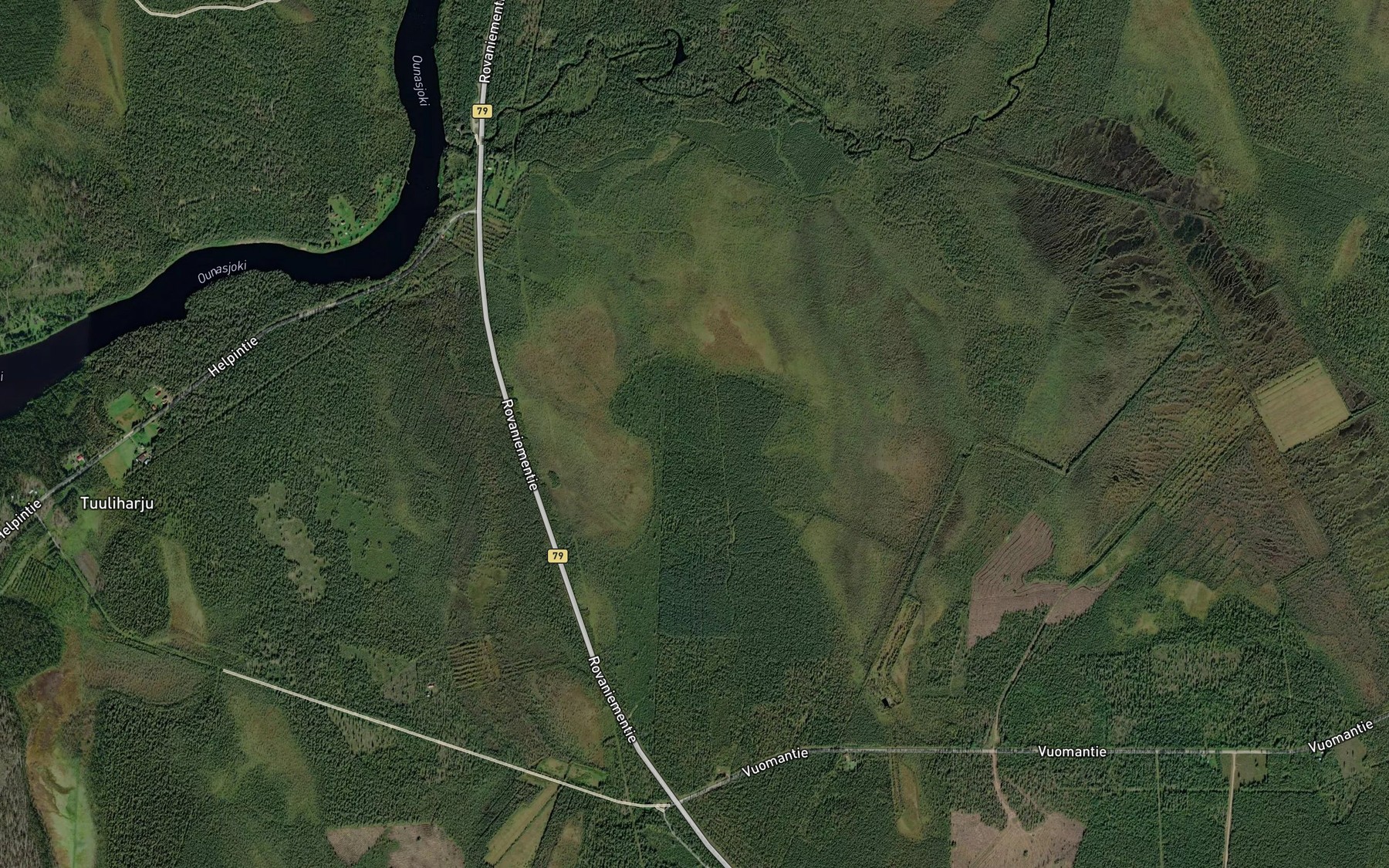 Satellite map of the Pahtajoki