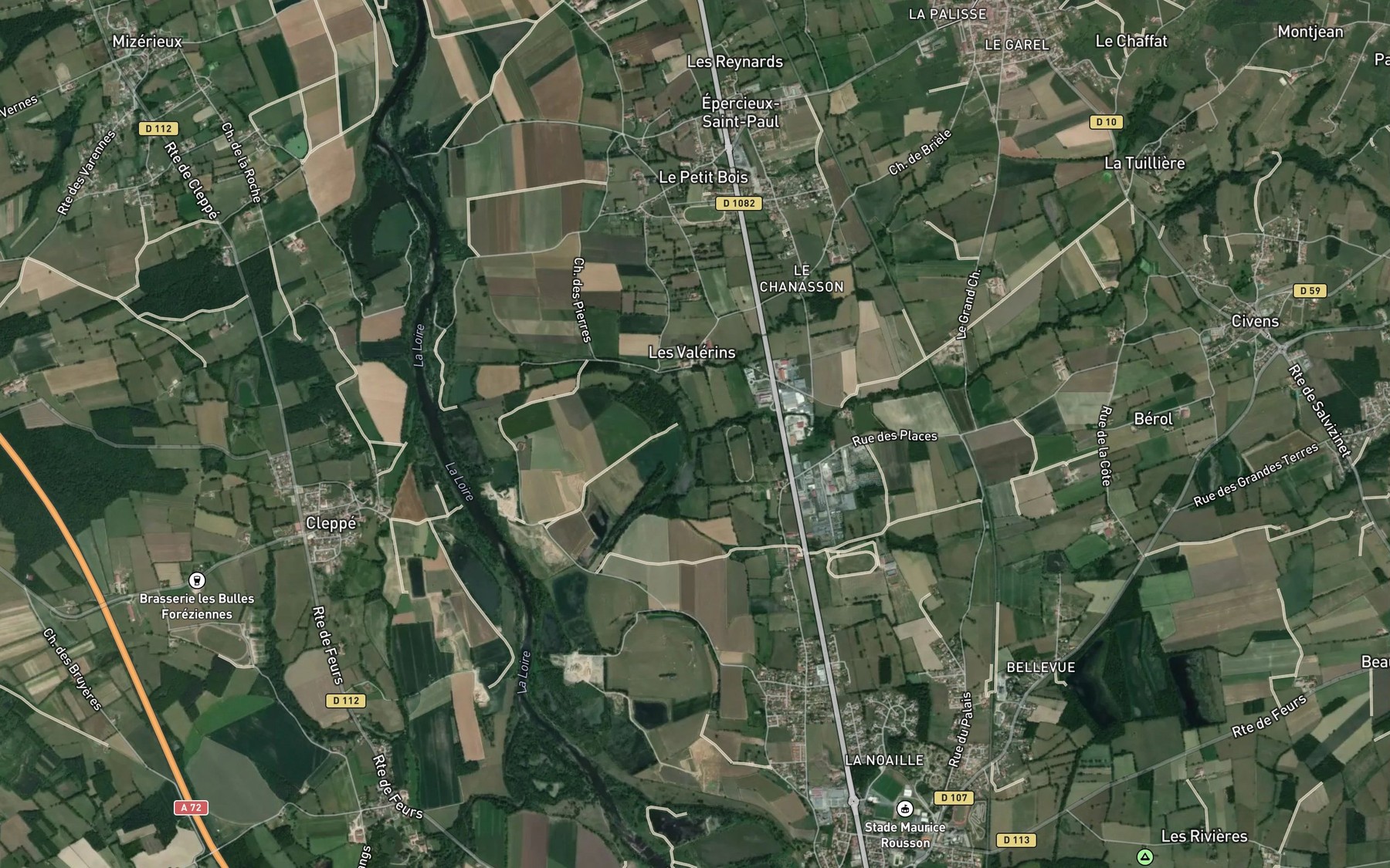 Satellite map of the Chanasson