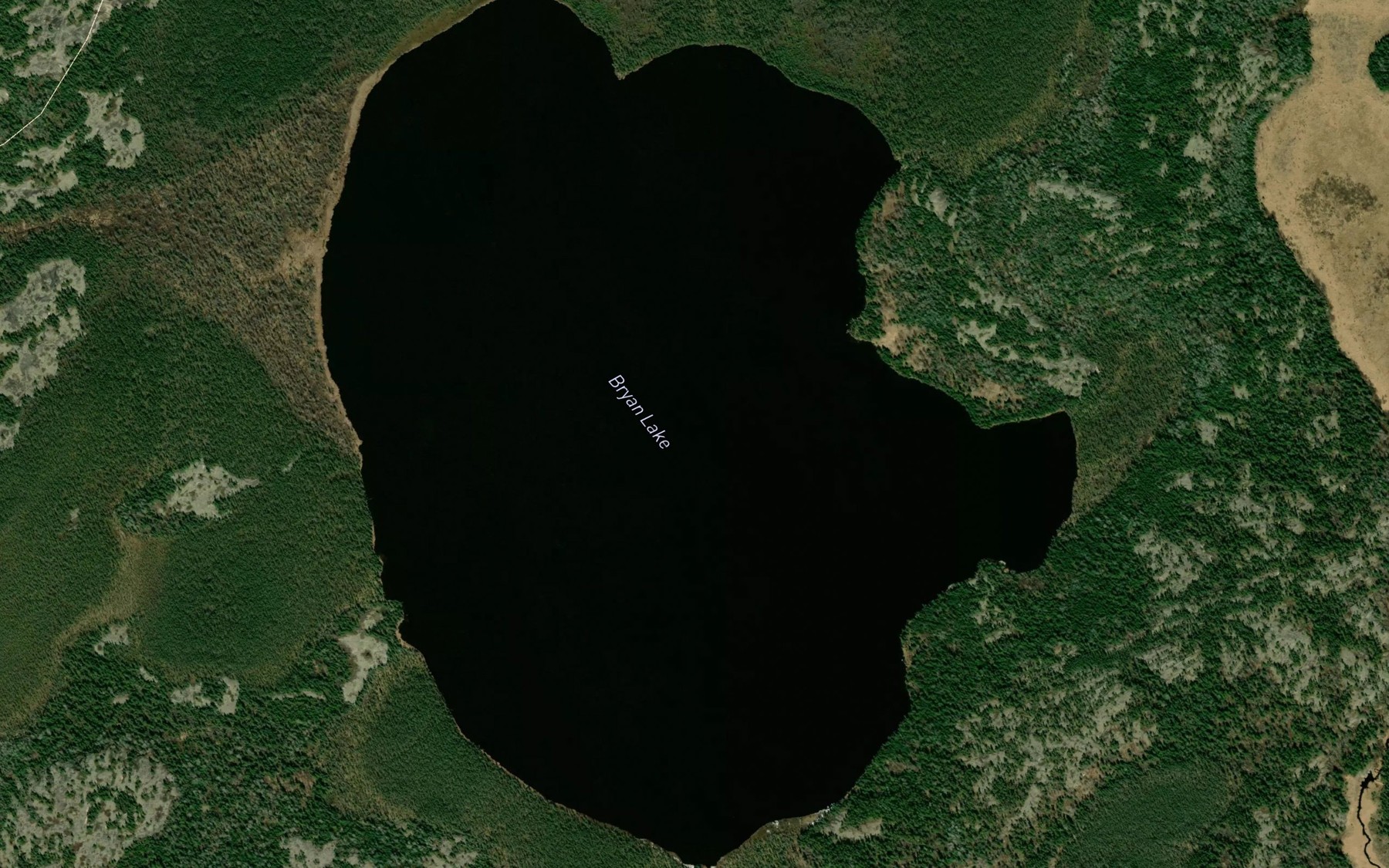 Satellite map of the Bryan Lake