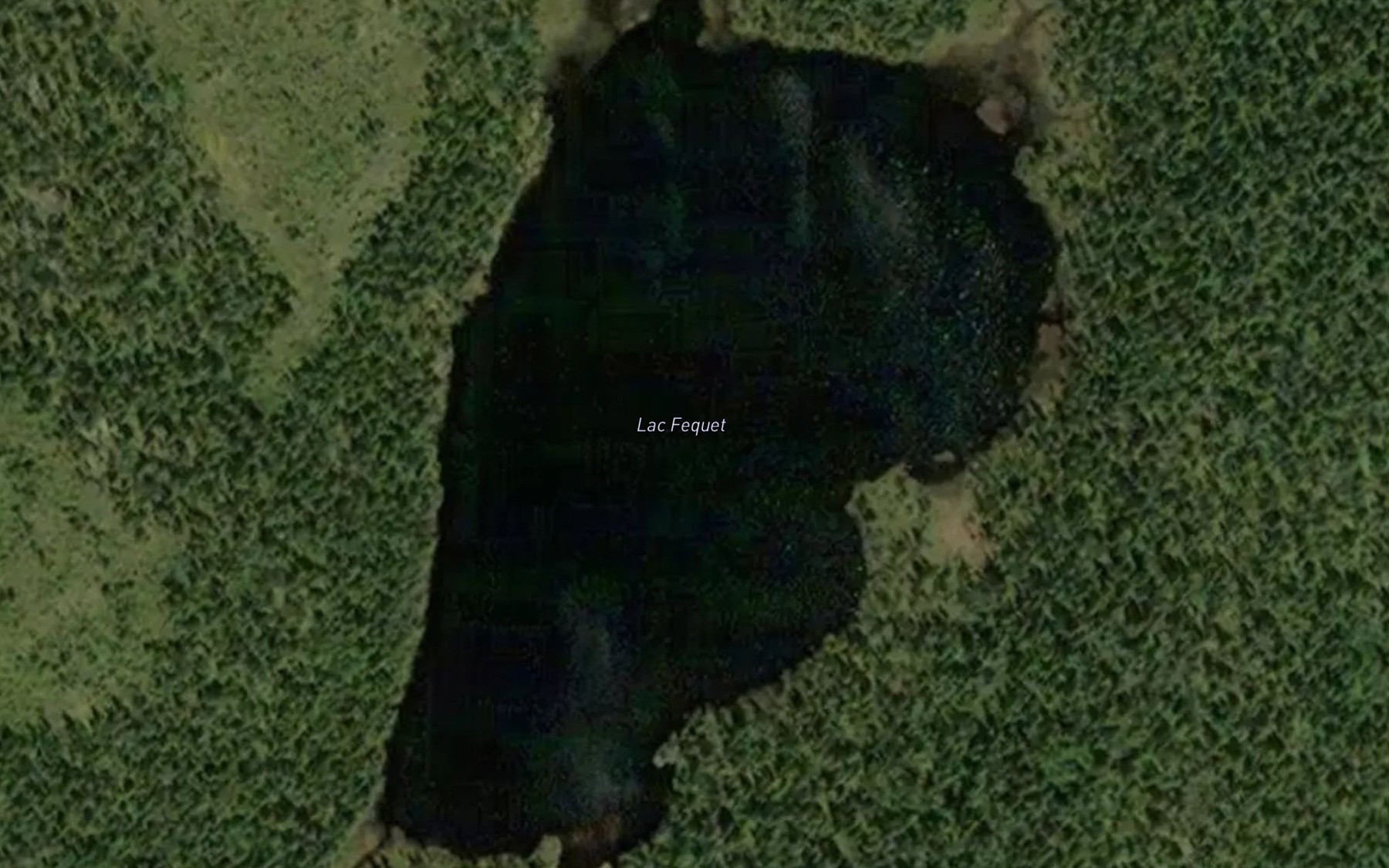 Satellite map of the Lac Fequet