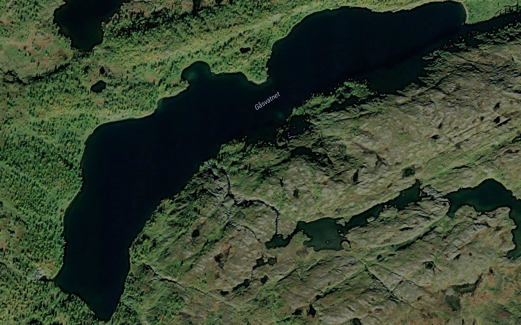 Satellite map of the Gasvatnet