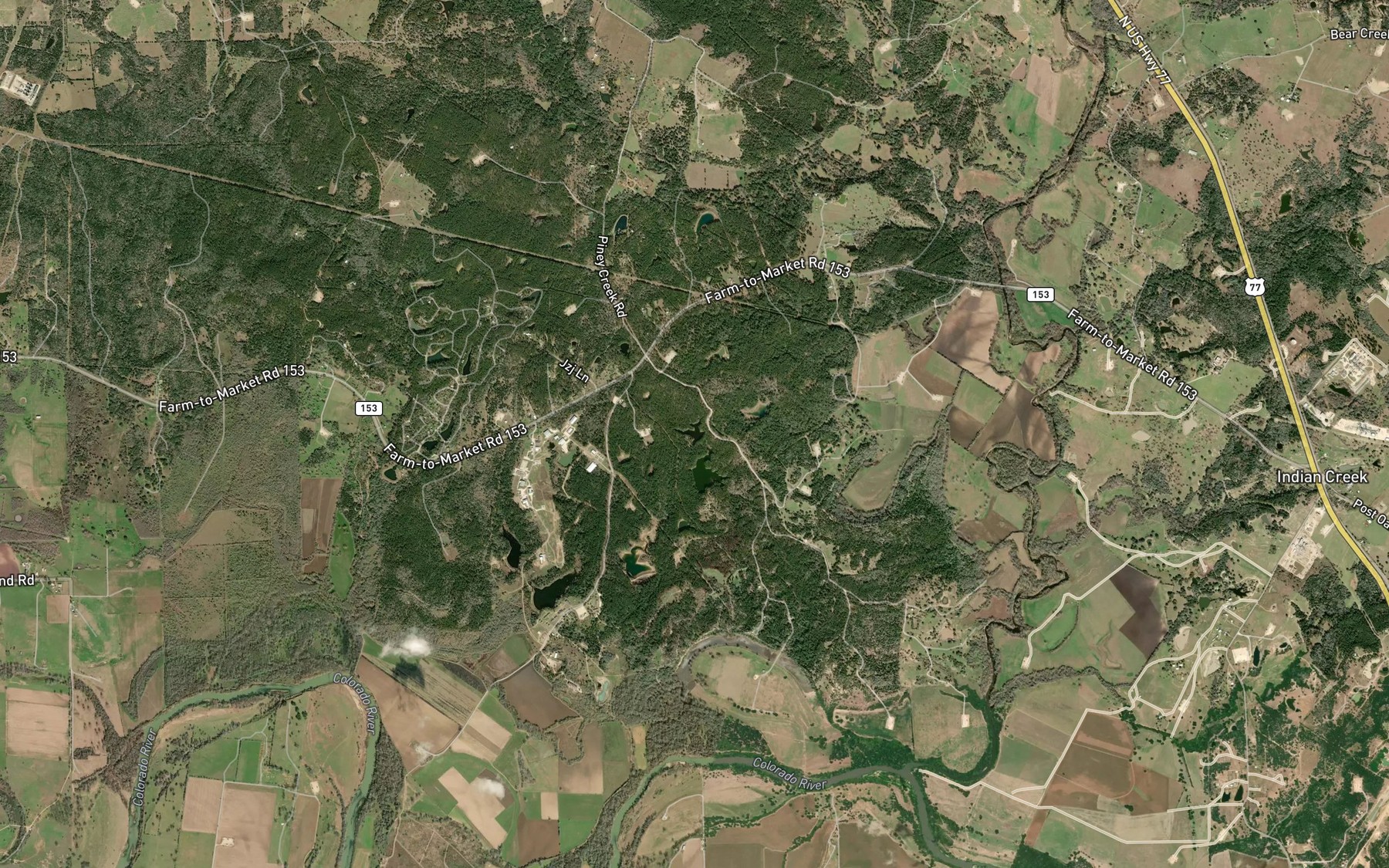 Satellite map of the Clear Lake Pines 2