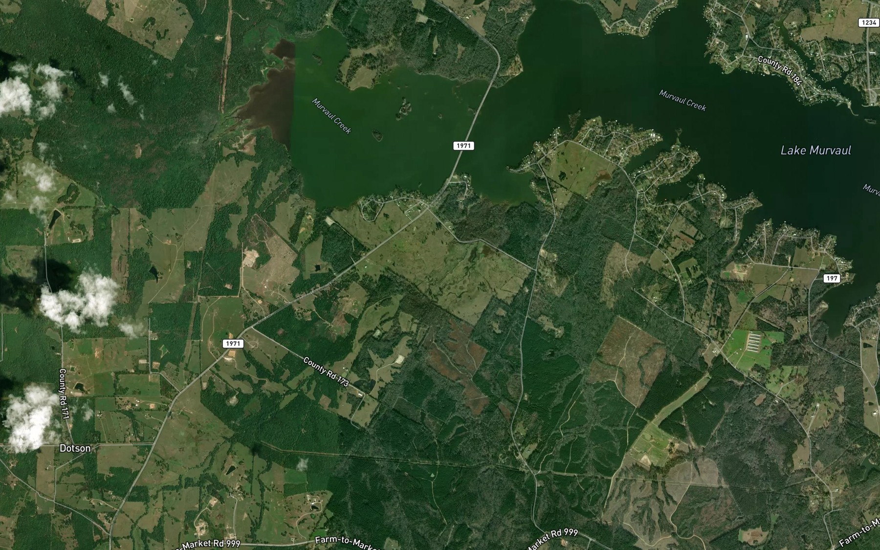 Satellite map of the Beck Creek