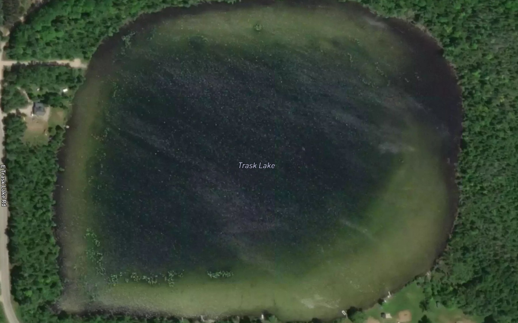 Satellite map of the Trask Lake