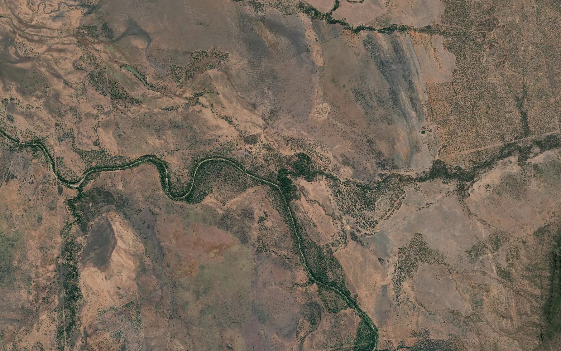 Satellite map of the Mount Leslie Creek