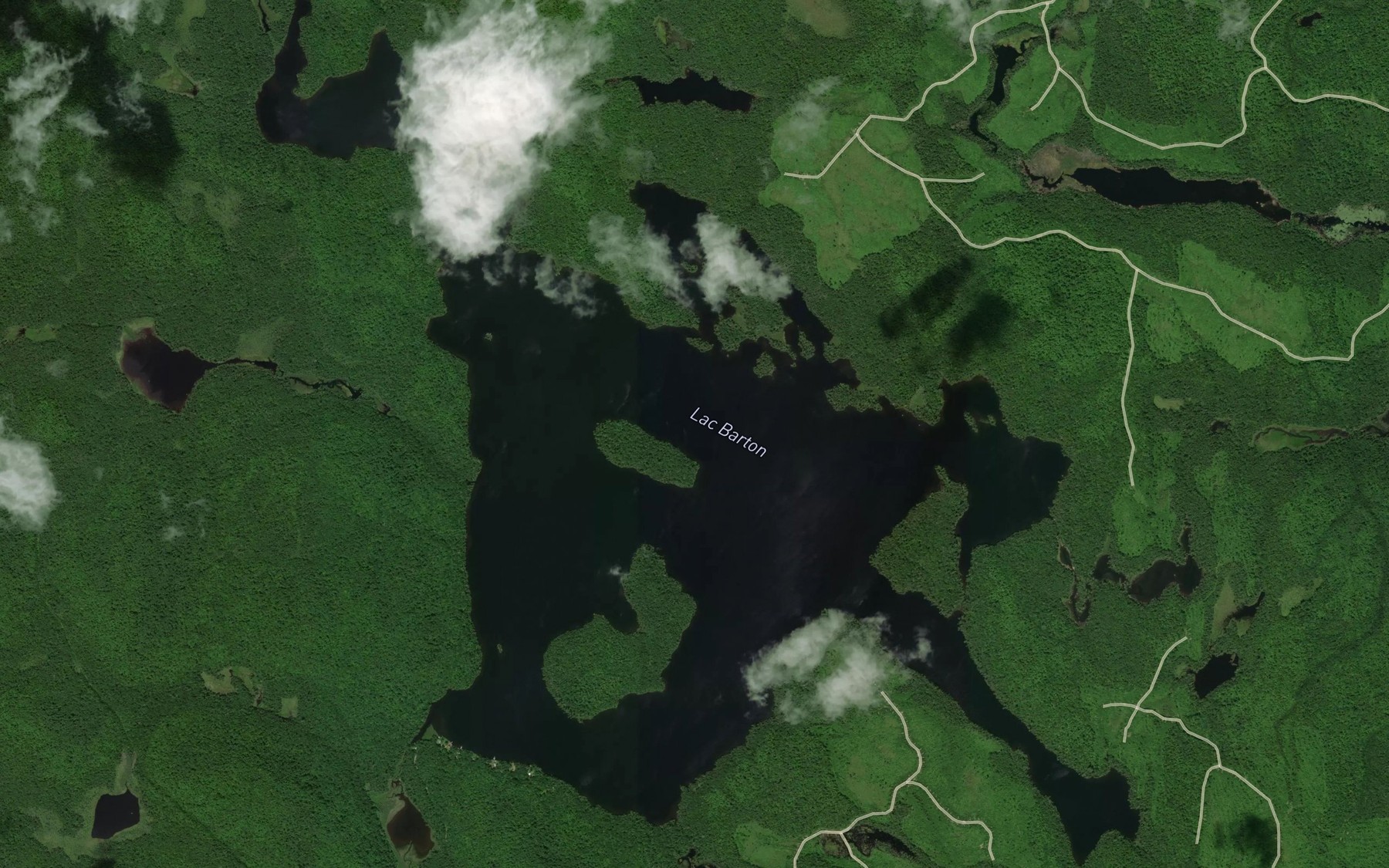 Satellite map of the Lac Barton
