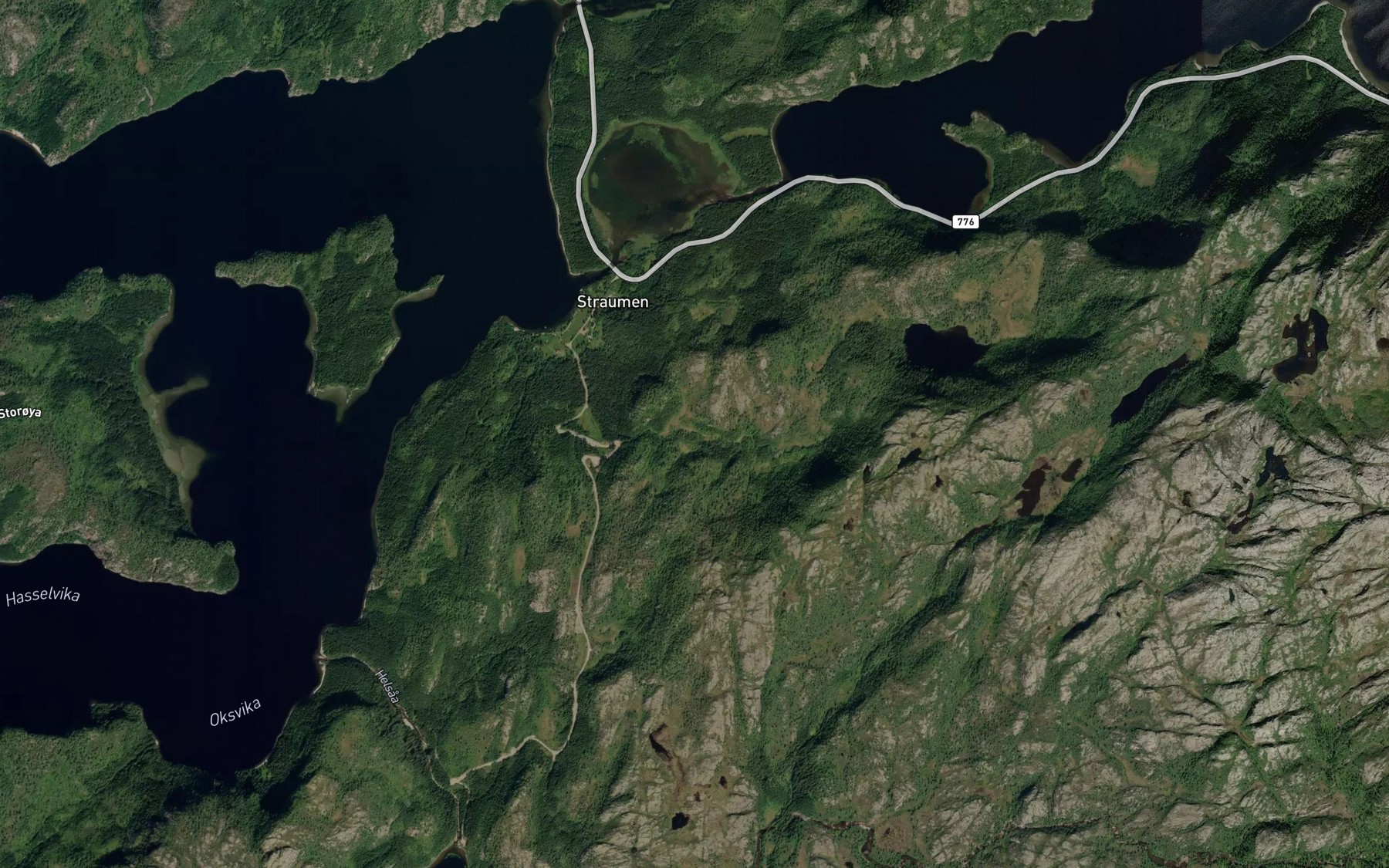 Satellite map of the Kvennhusbekken